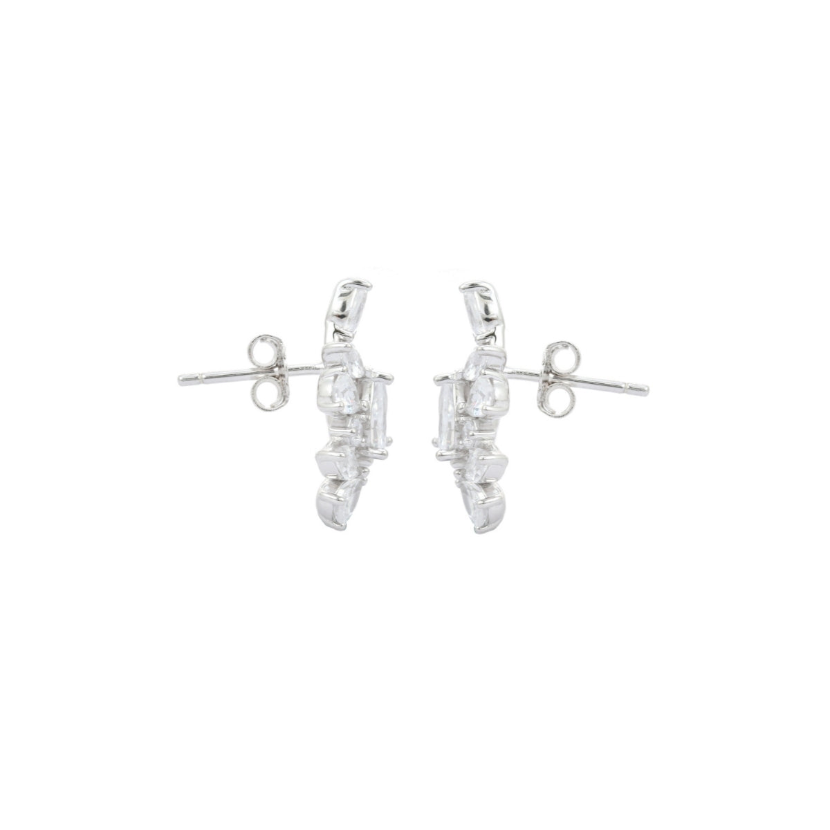 Marquise Cut CZ Diamond Stud Earrings in 925 Silver