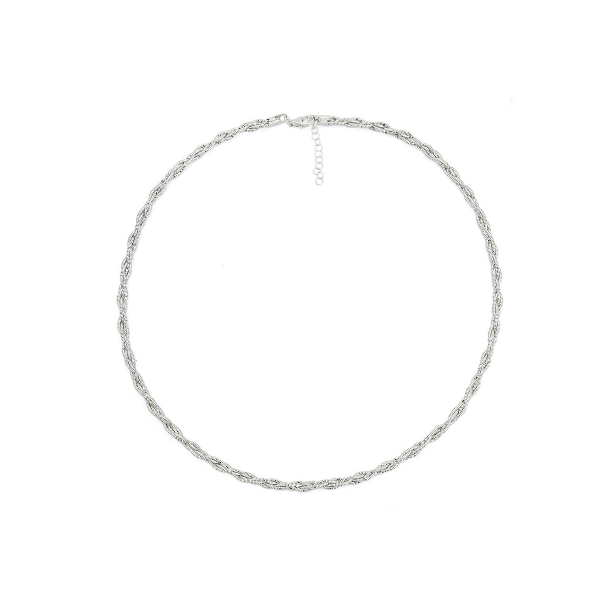 925 Silver Twisted Chain Necklace for Women