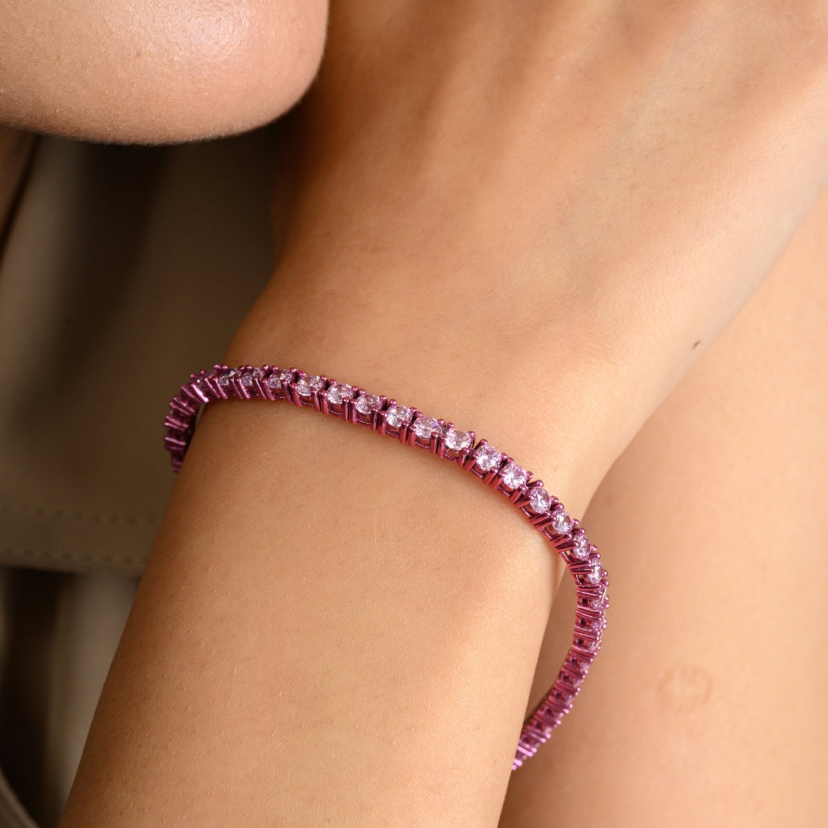 925 Silver CZ Diamond Tennis Bracelet