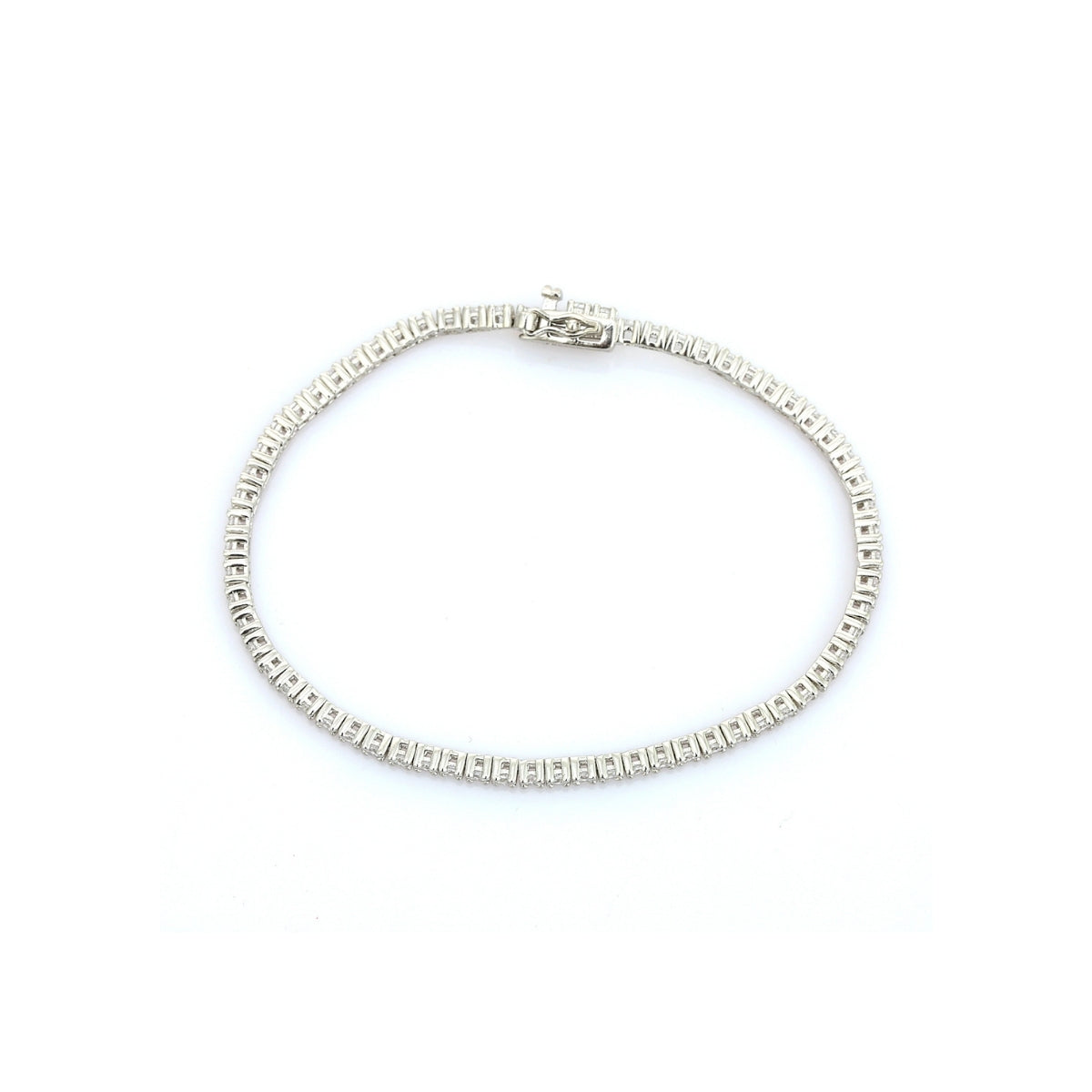 925 Silver CZ Diamond Tennis Bracelet for women