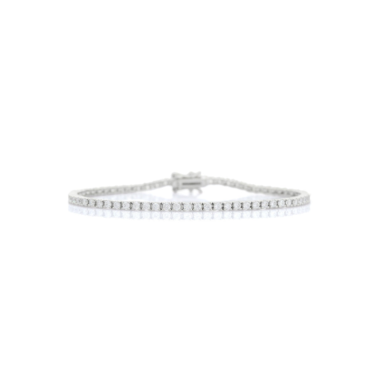 925 Silver CZ Diamond Tennis Bracelet for women