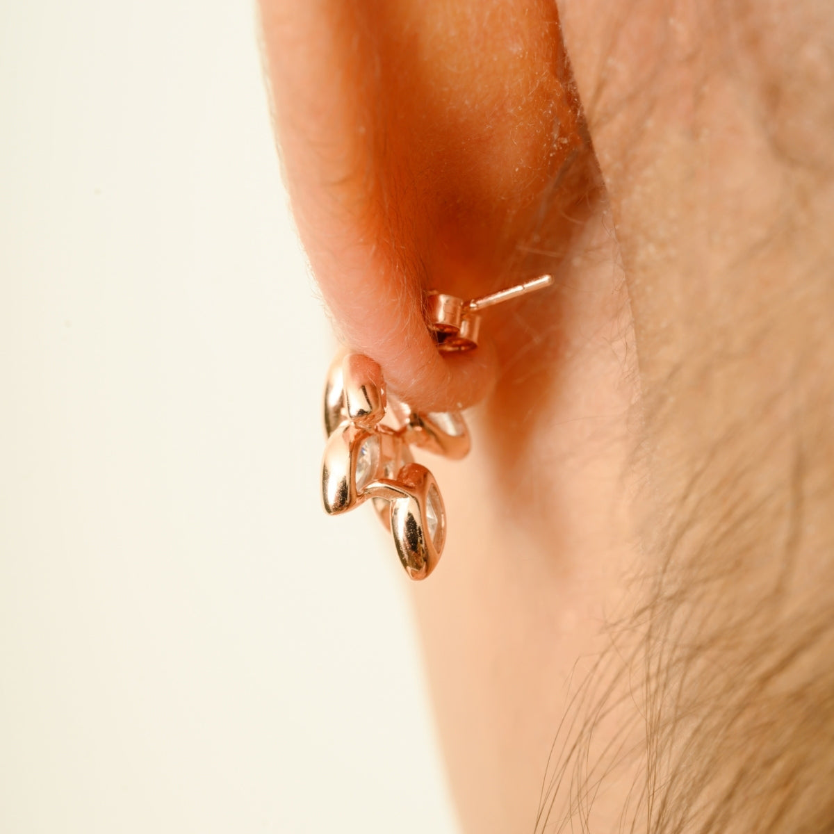 Marquise Cut CZ Diamond Leaf Drop Necklace set with Earrings