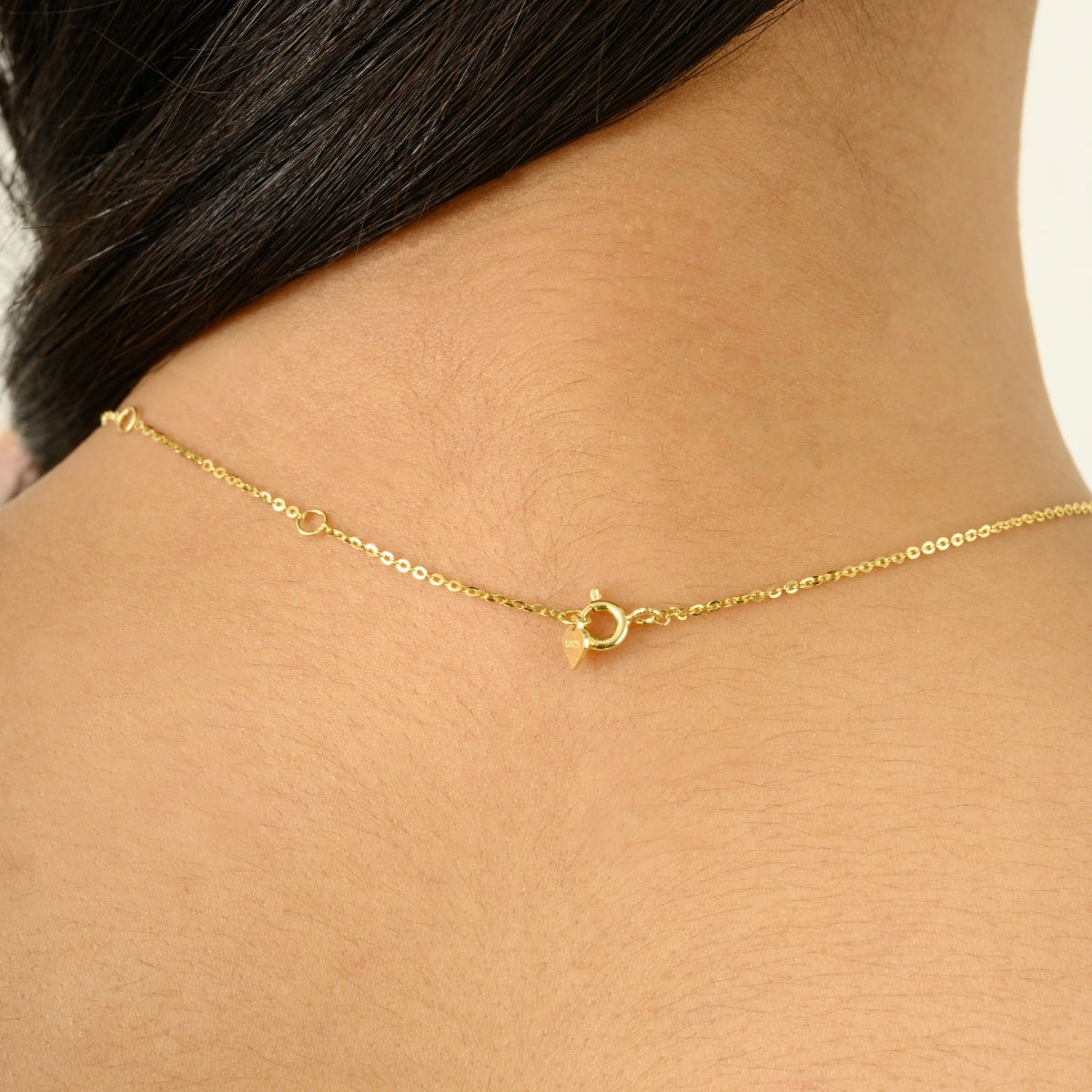 Yellow Gold Pear Drop Necklace for Women