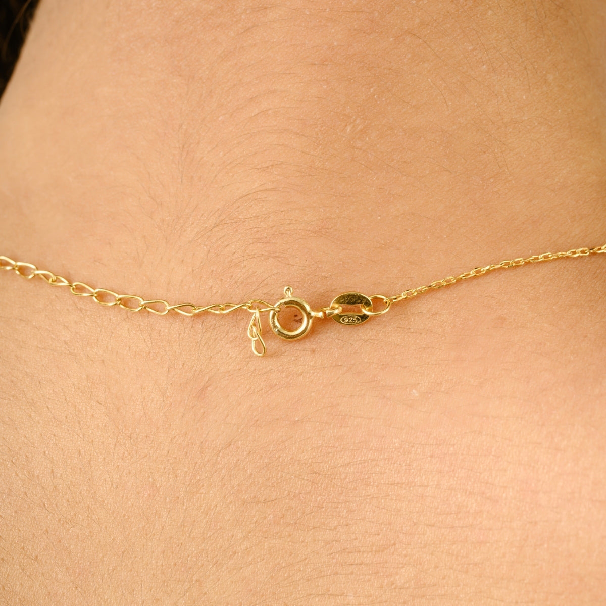 Yellow Gold Hamsa Charm Necklace - Protection and Good Luck Jewelry