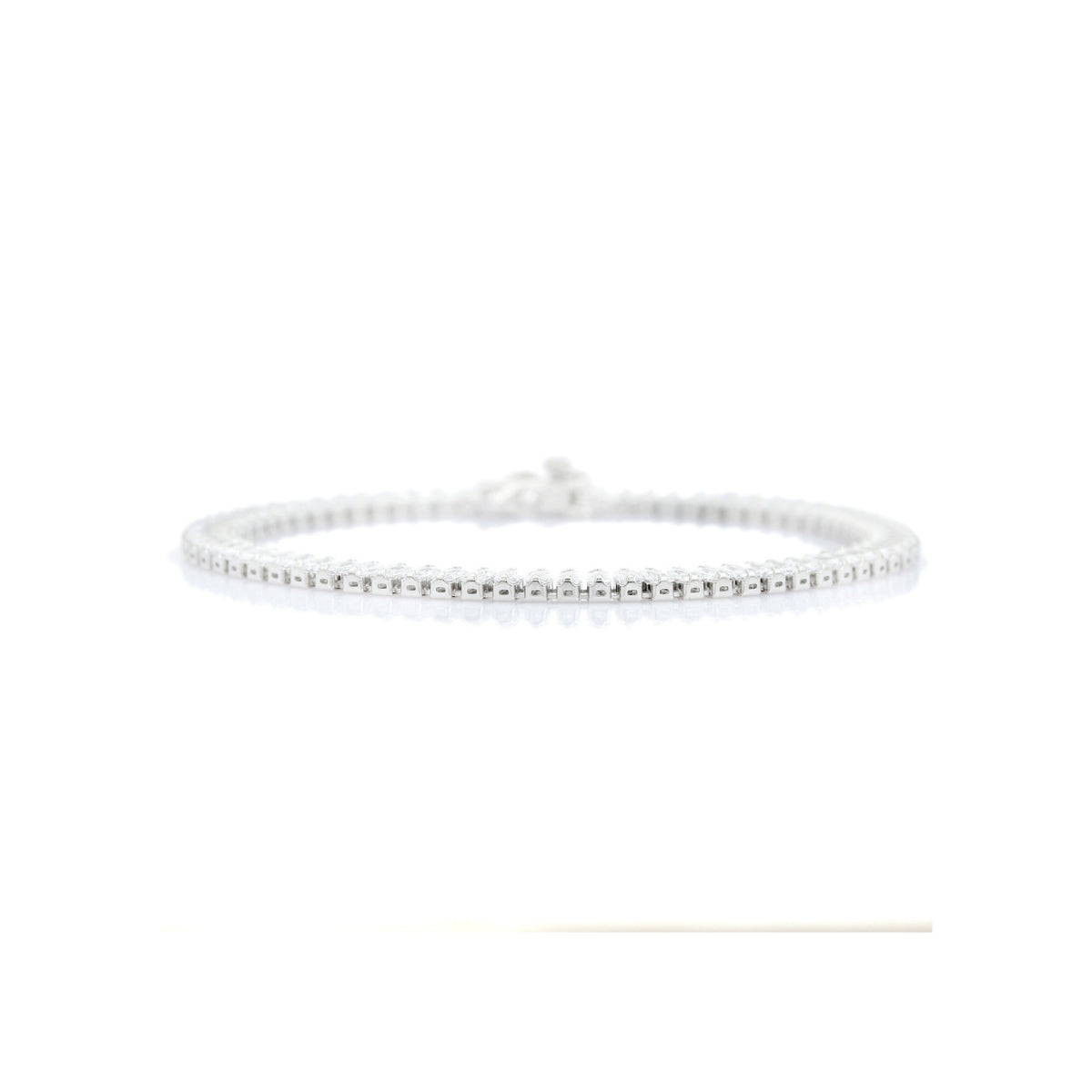 925 Silver White Gold Tennis Bracelet for Women
