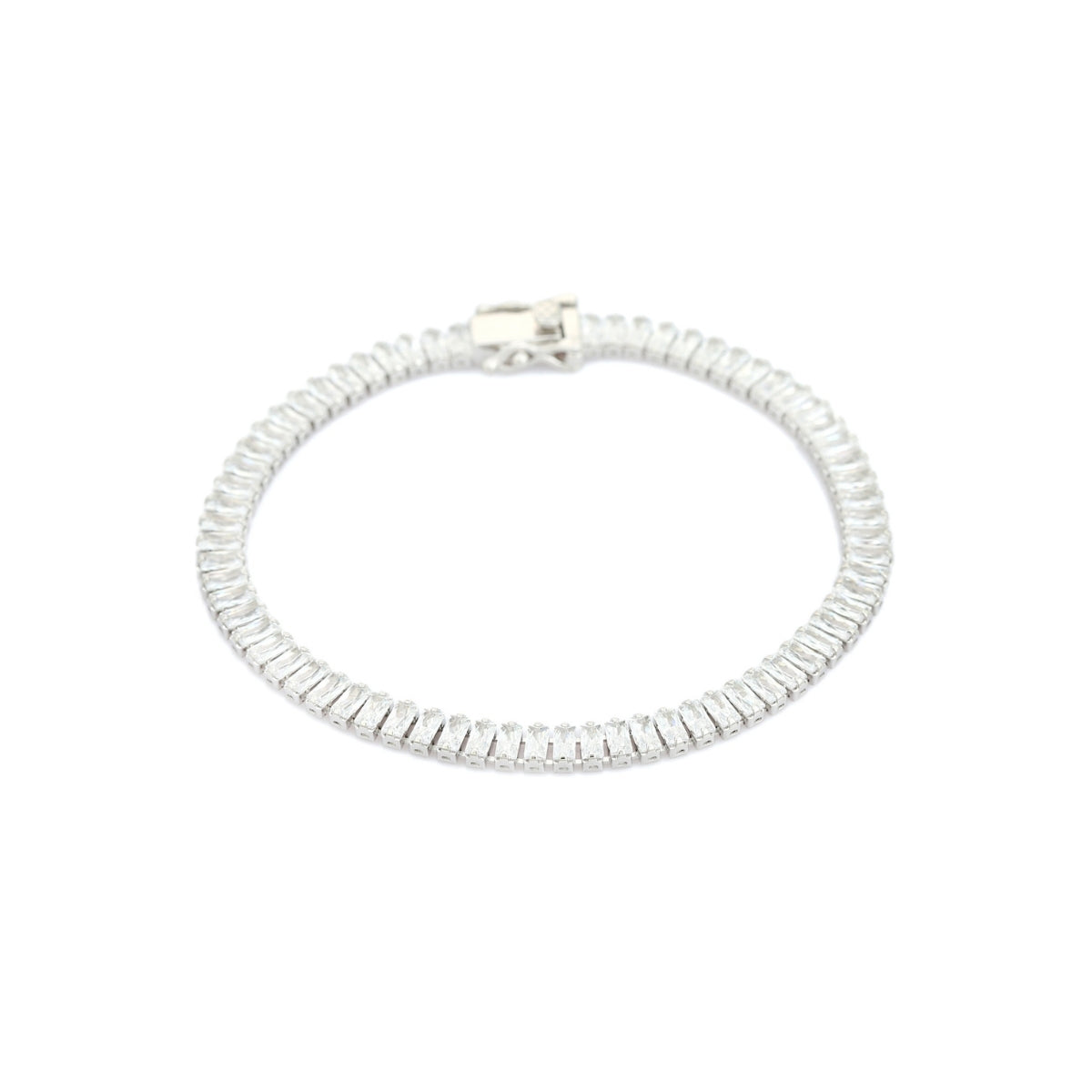925 Silver White Gold Tennis Bracelet for Women