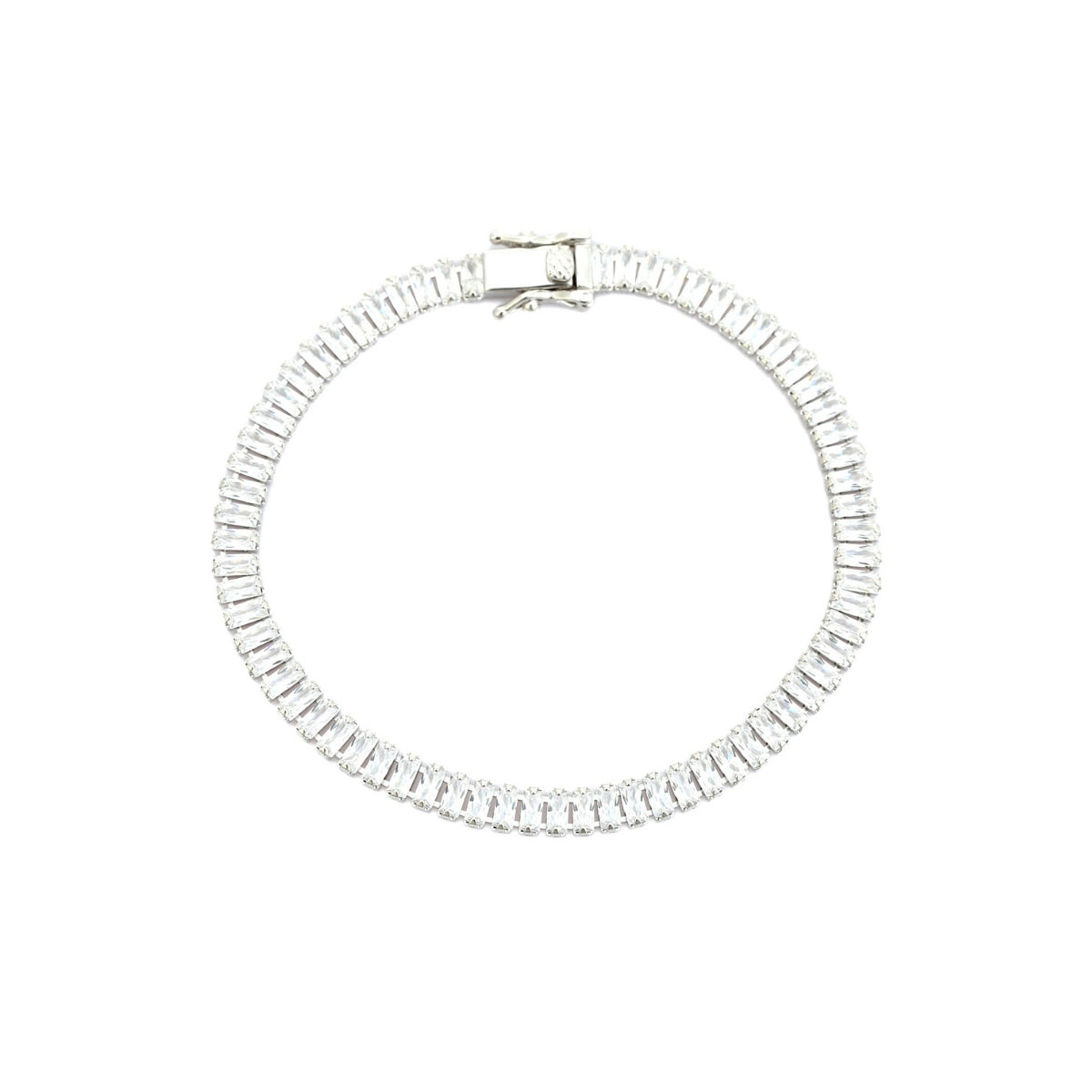 925 Silver White Gold Tennis Bracelet for Women