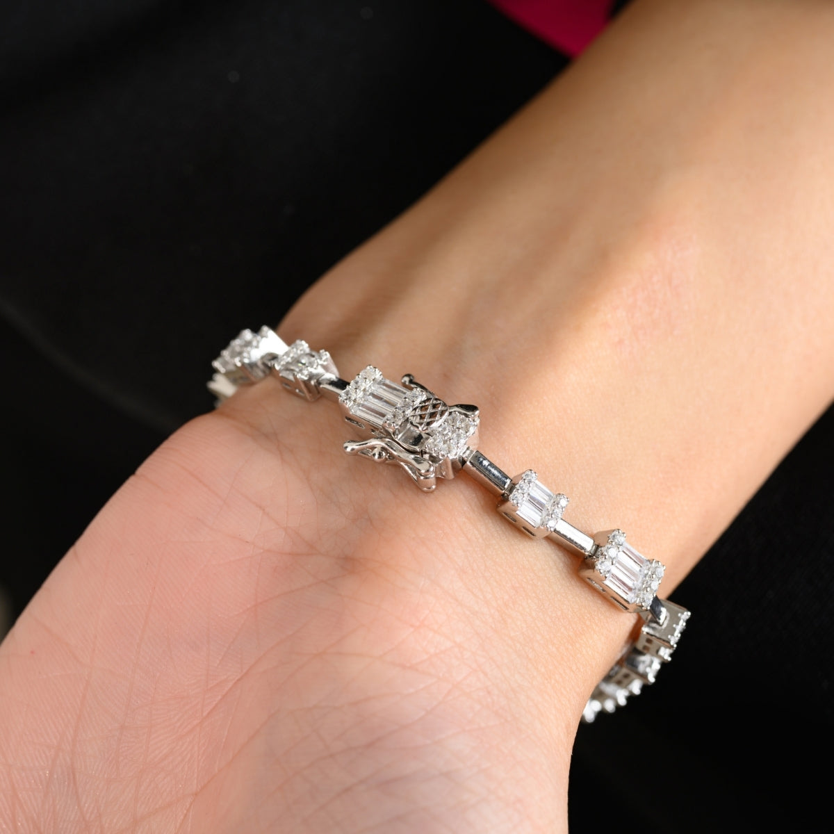 Tennis Bracelet for Women - Sparkling Baguette Cut CZ Diamonds