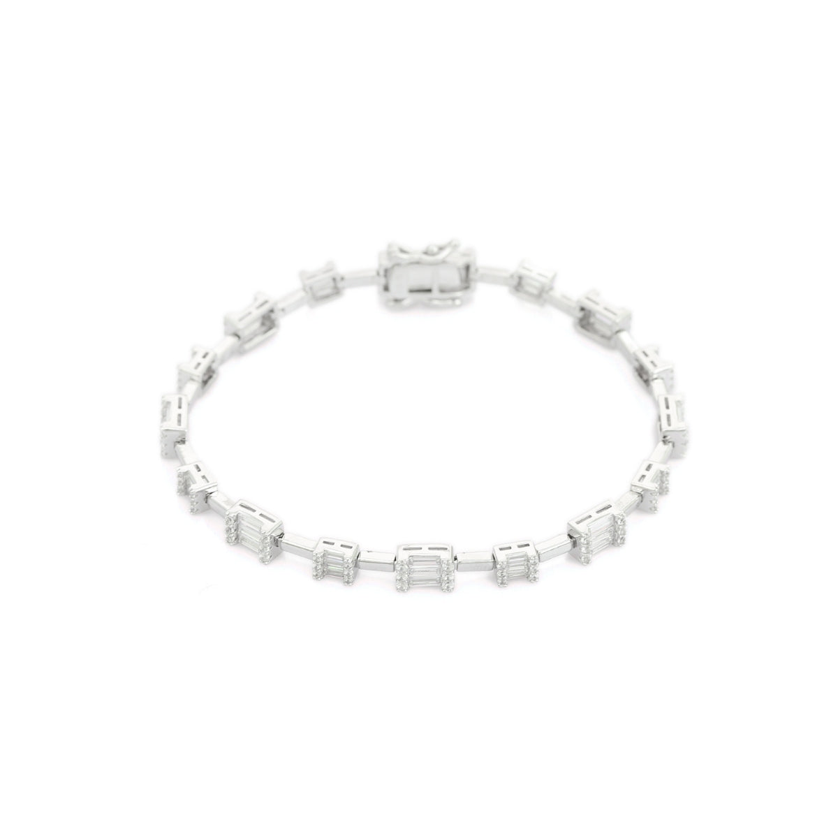 Tennis Bracelet for Women - Sparkling Baguette Cut CZ Diamonds