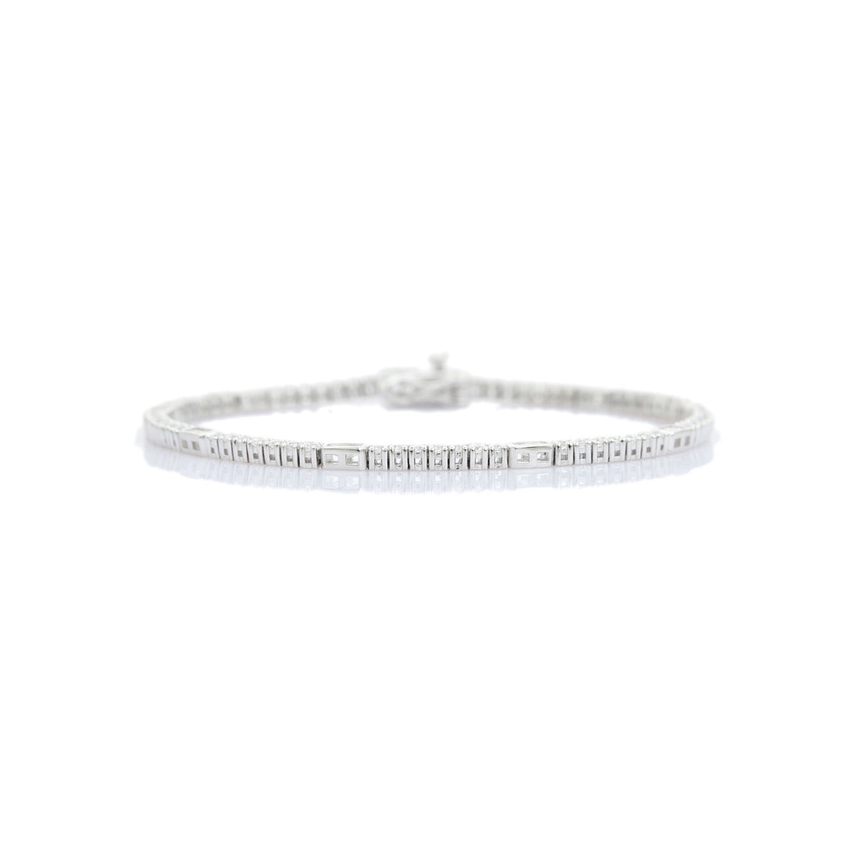 Dainty Tennis Bracelet with Delicate CZ Diamonds in Prong Settings