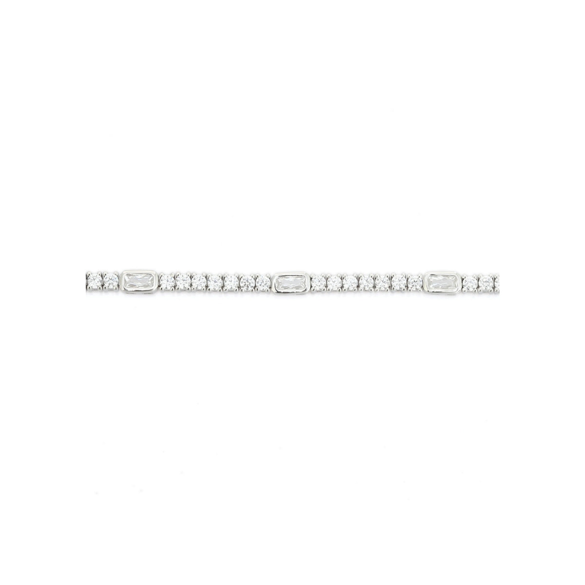 Dainty Tennis Bracelet with Delicate CZ Diamonds in Prong Settings