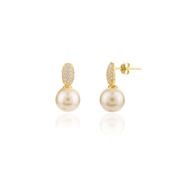 Pearl Drop Stud Earrings