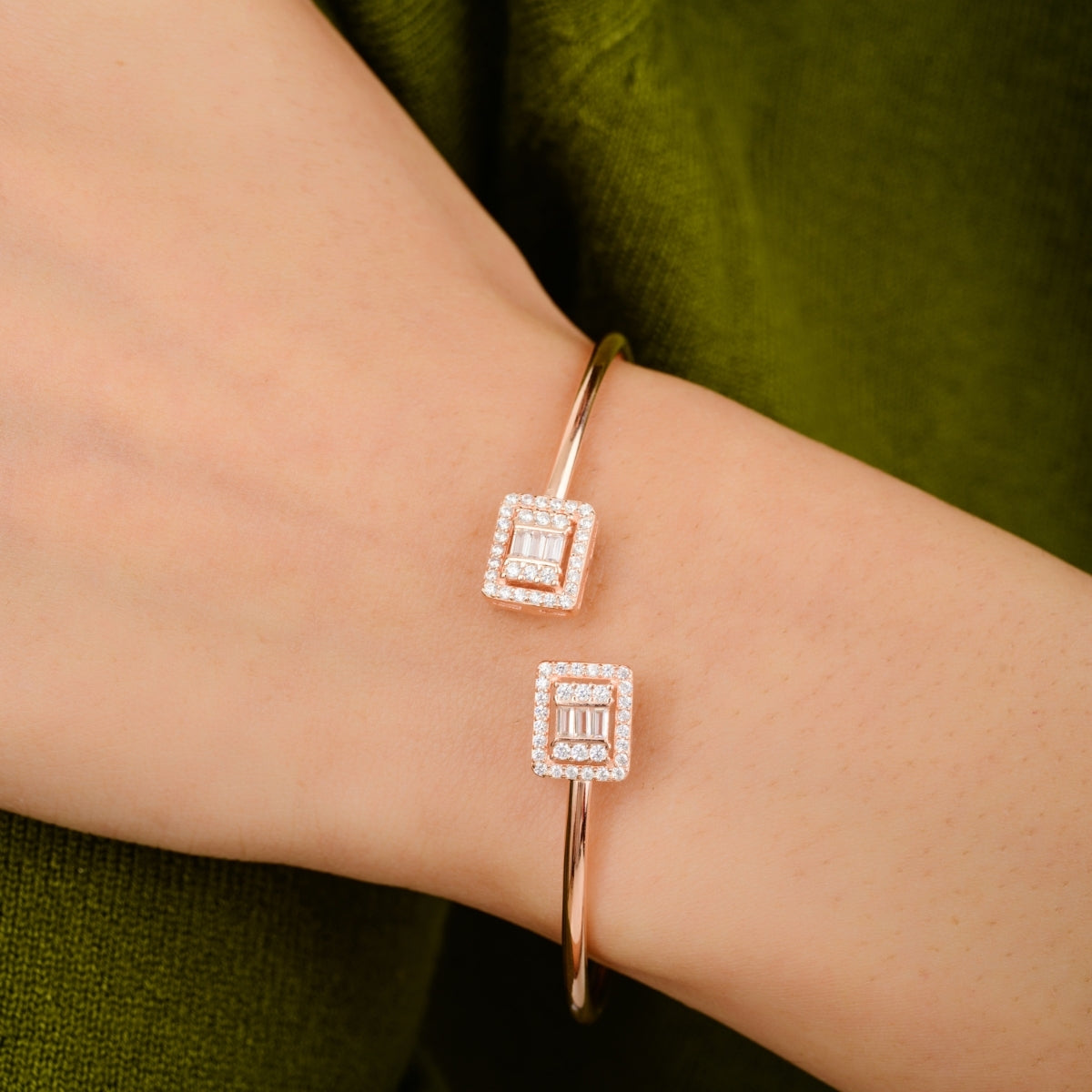 Rose Gold Adjustable Cuff Bangle
