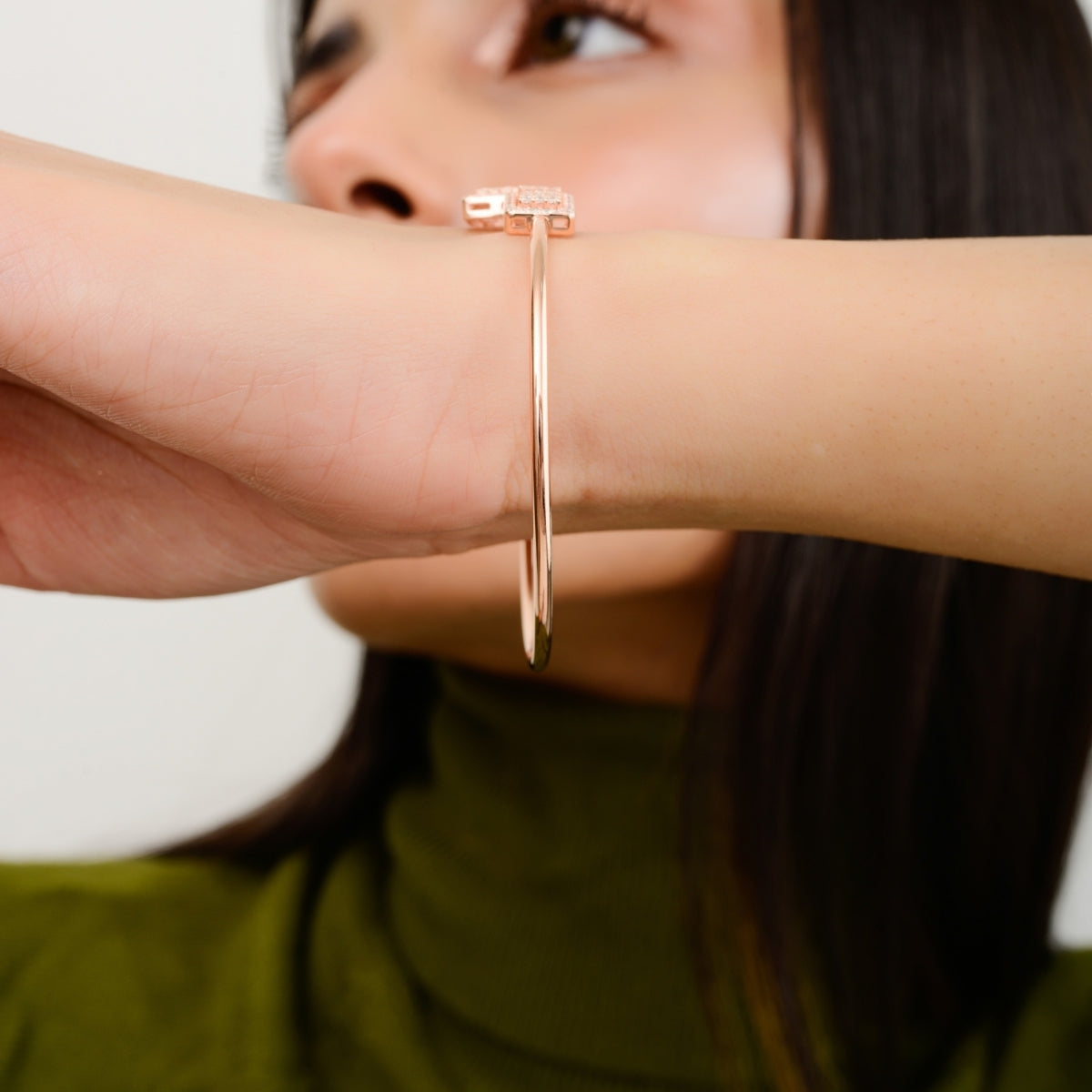 Rose Gold Adjustable Cuff Bangle