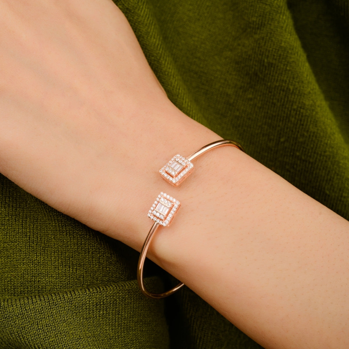 Rose Gold Adjustable Cuff Bangle