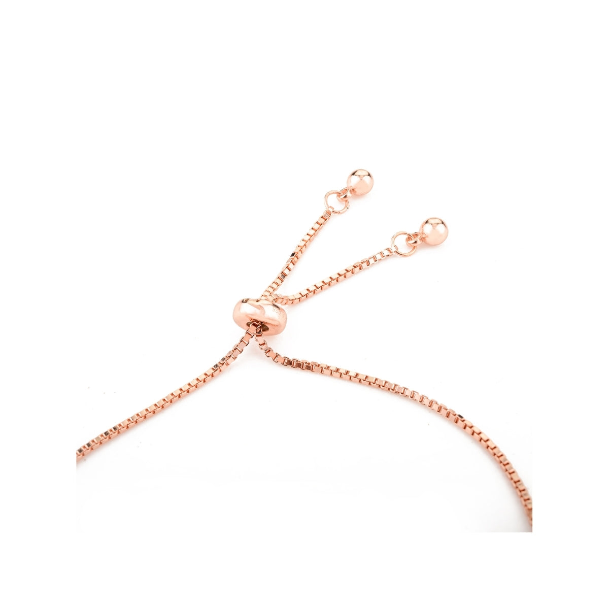 Rose Gold Plated Cz Charm Bracelet for Women