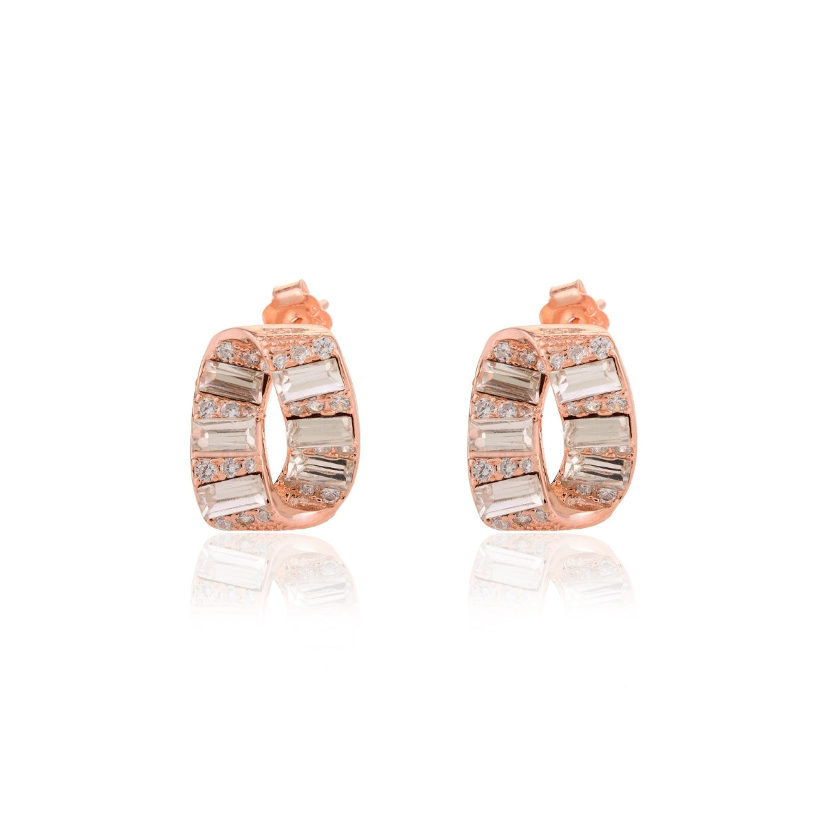 Rose gold Infinity Stud Earrings