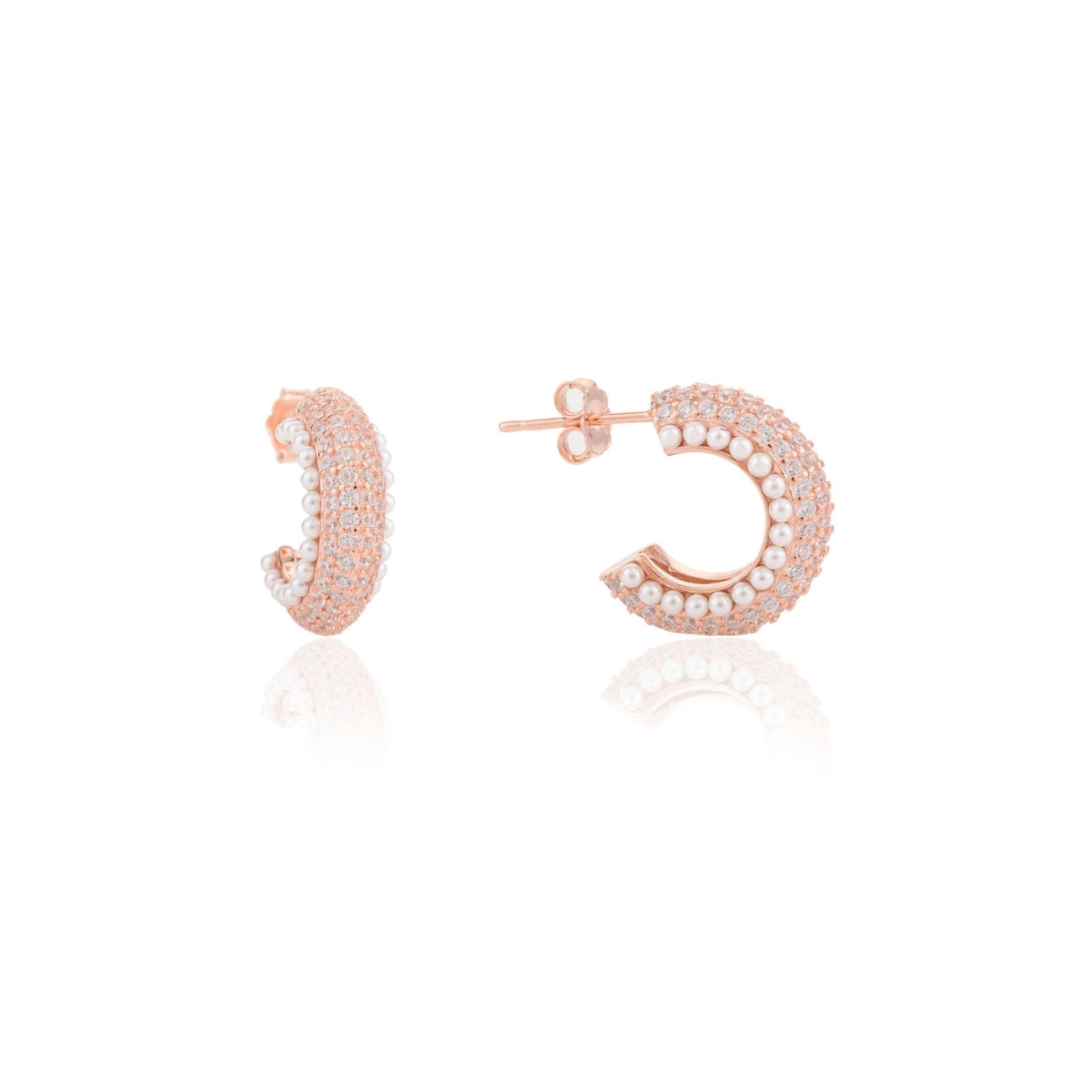 Rose gold Open Hoop Earrings