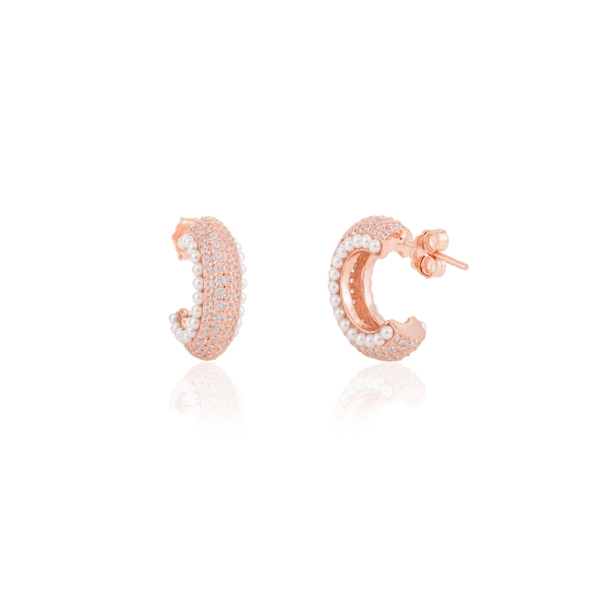 Rose gold Open Hoop Earrings
