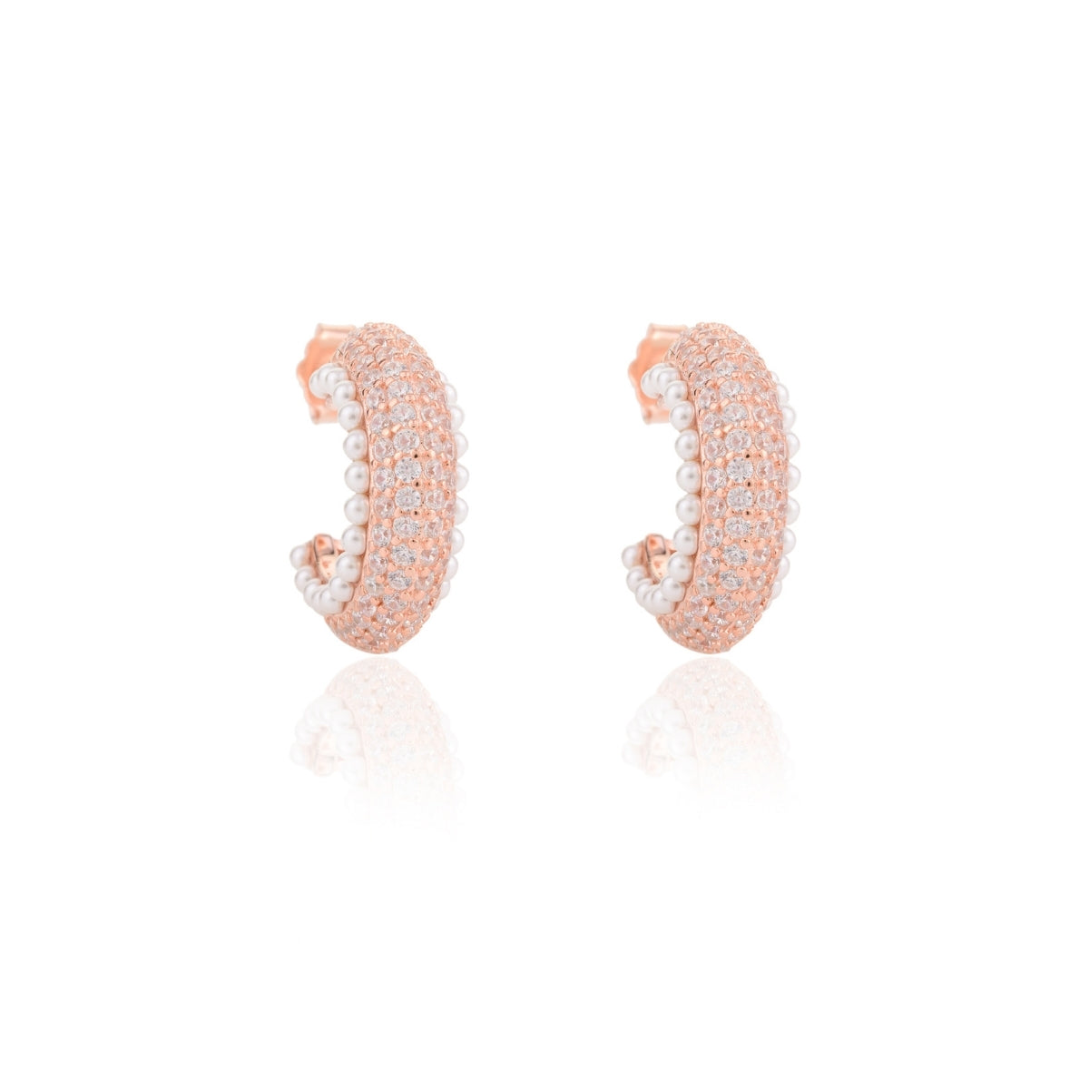 Rose gold Open Hoop Earrings
