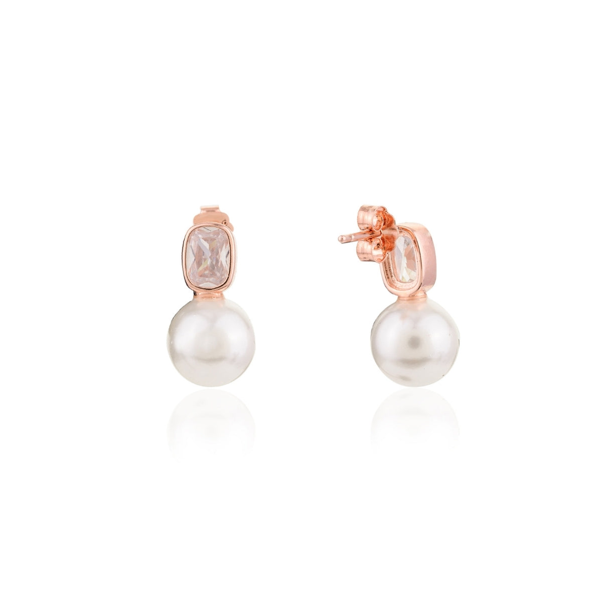 Rose gold Pearl Drop Earrings