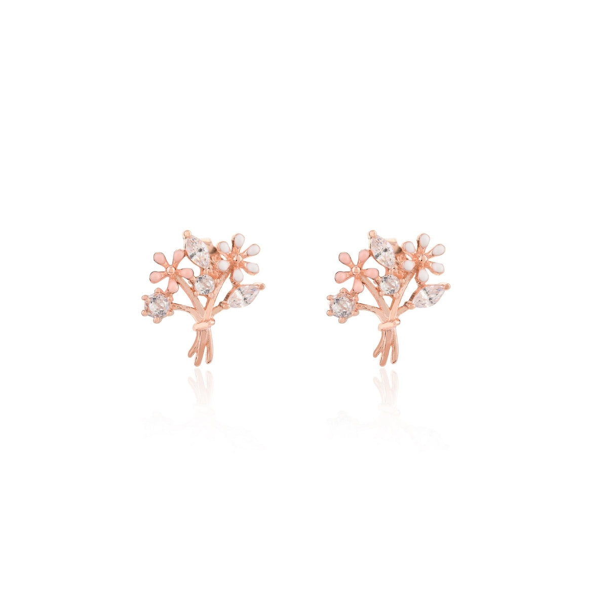Rose gold Tree of Life Dainty Stud Earrings