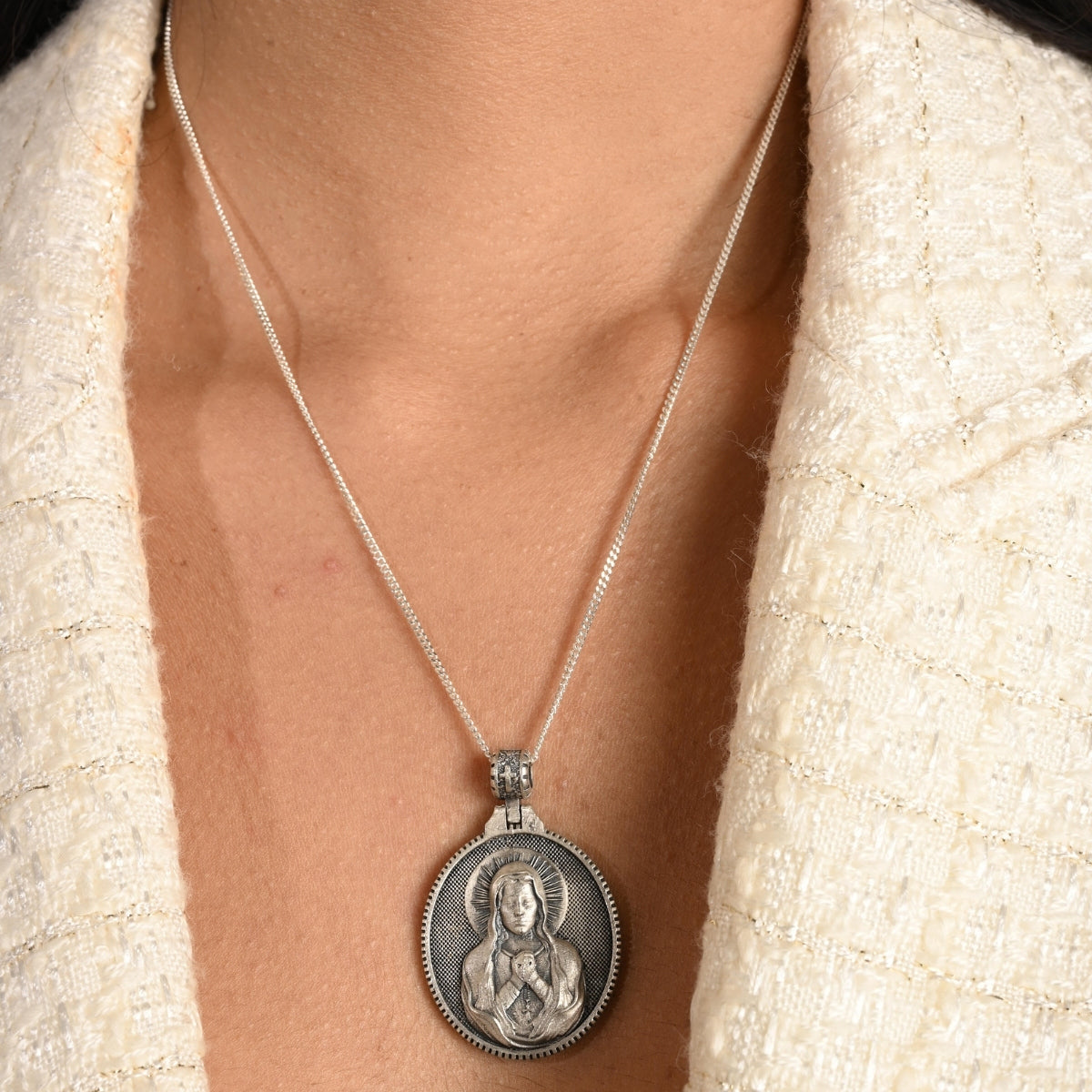Vintage Miraculous Medal Pendant