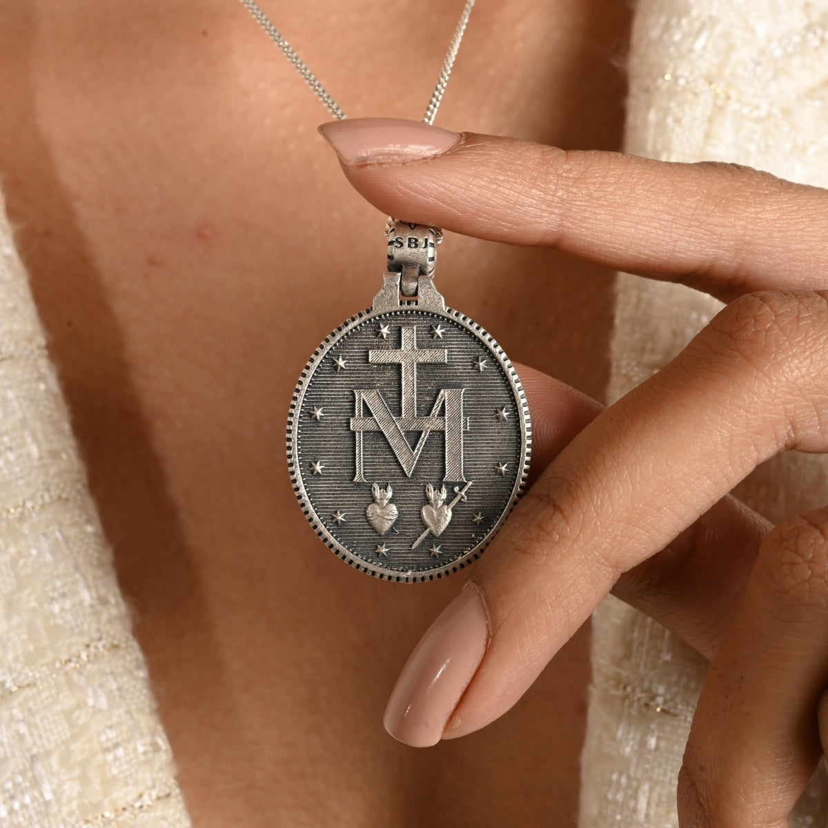 Vintage Miraculous Medal Pendant