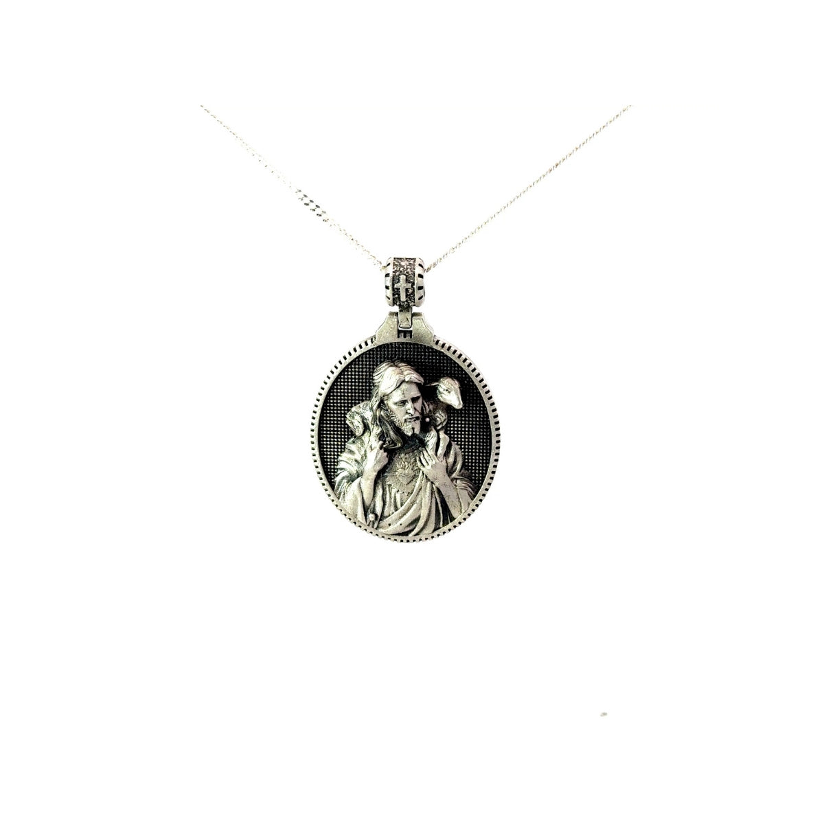Jesus with Lamb Pendant Charm