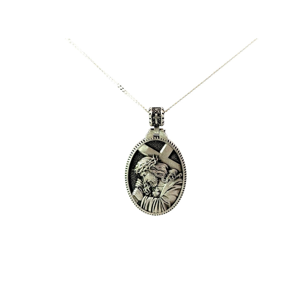 Jesus Carrying the Cross Antique Pendant