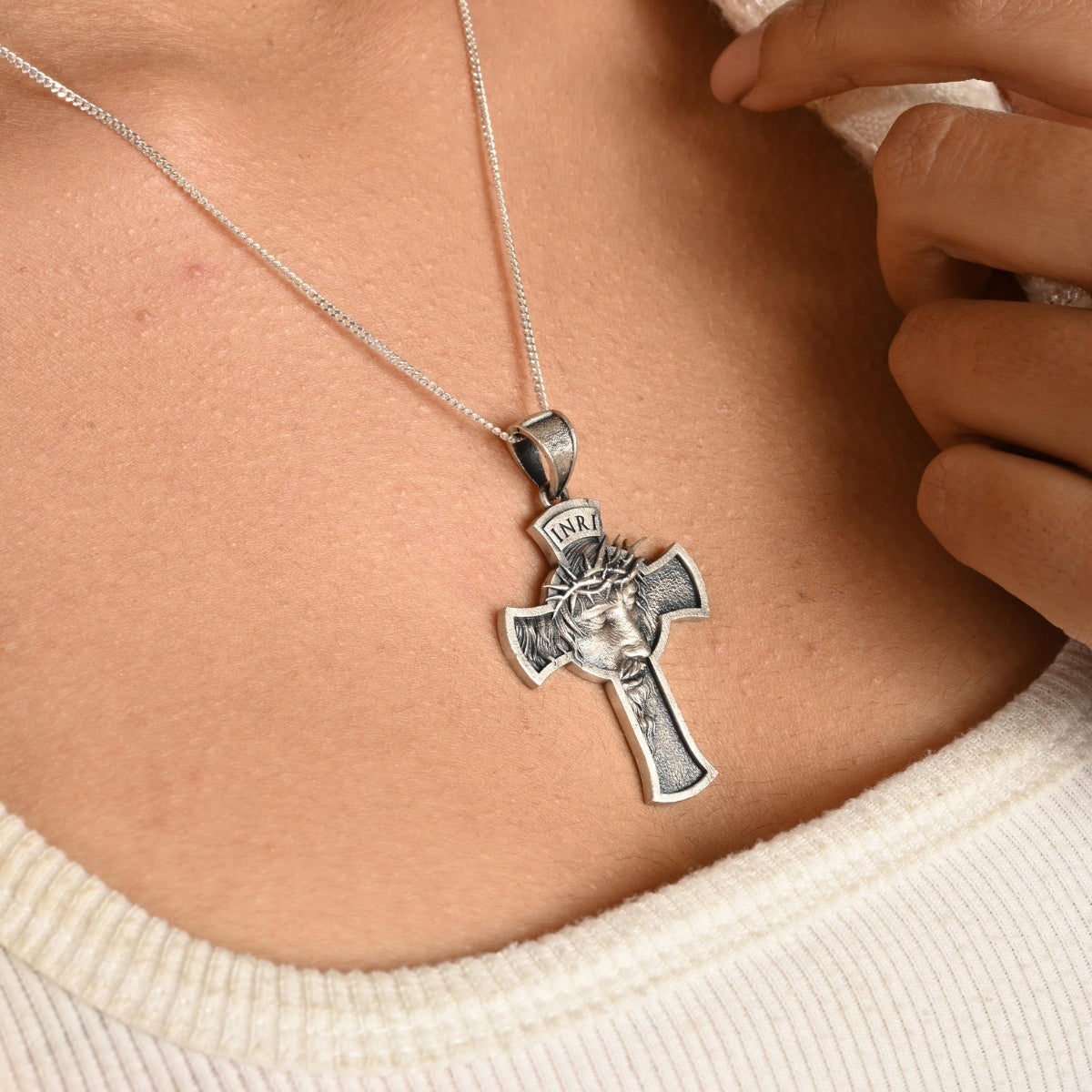 Crown of Thorns Cross Pendant