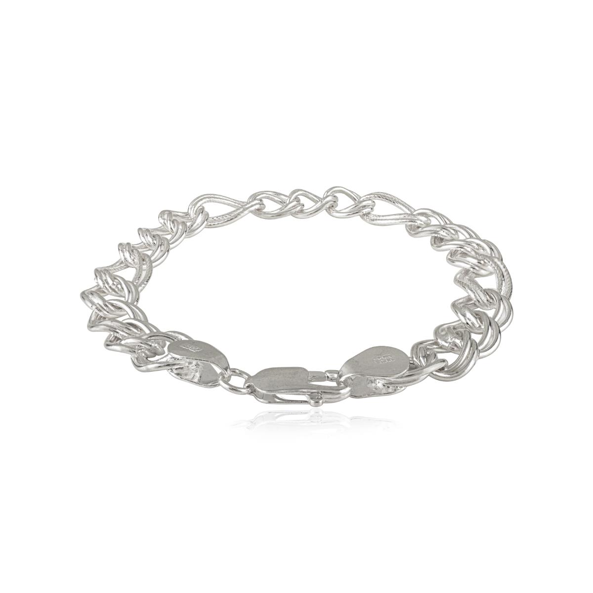 Sterling Silver Double Oval Link Chain Bracelet