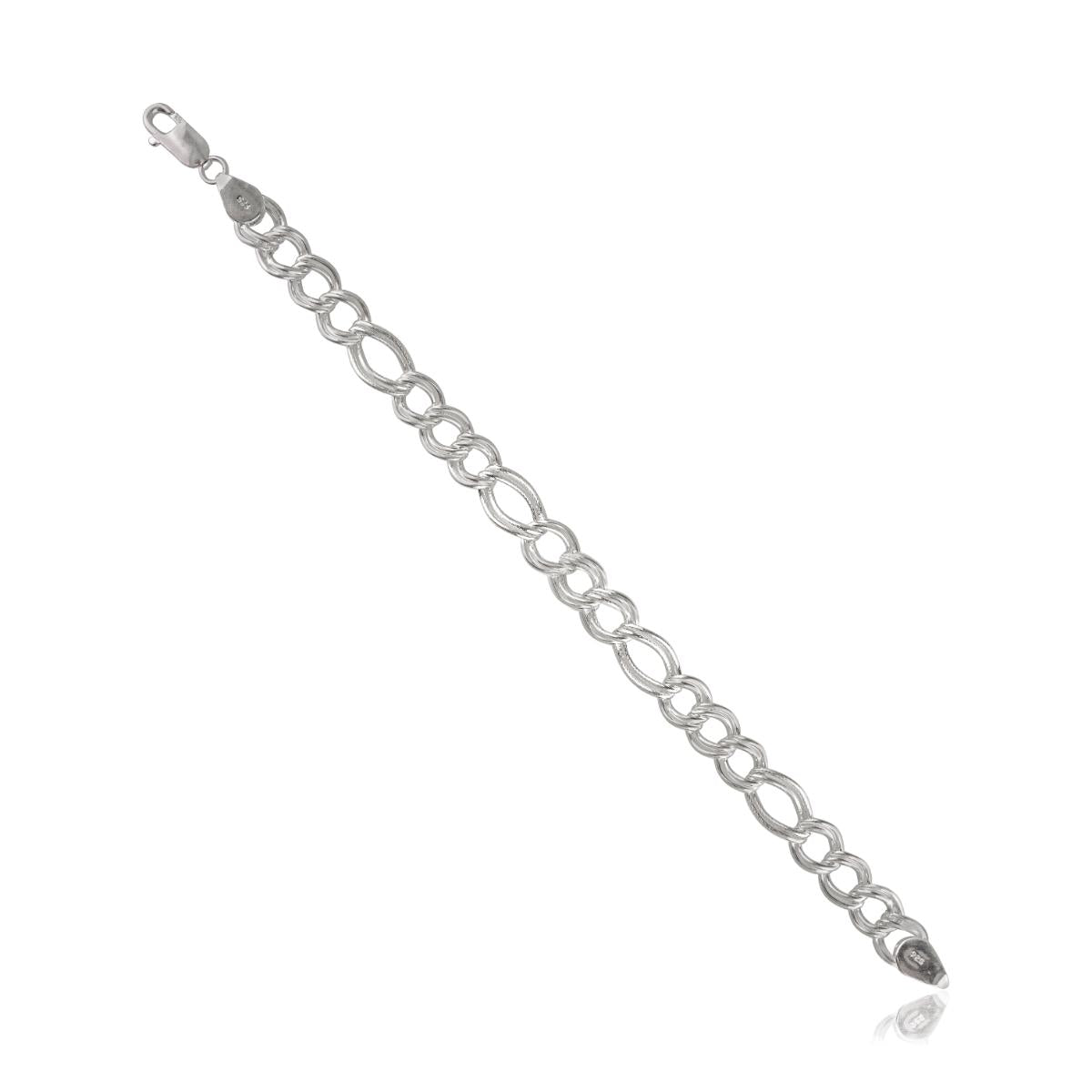 Sterling Silver Double Oval Link Chain Bracelet