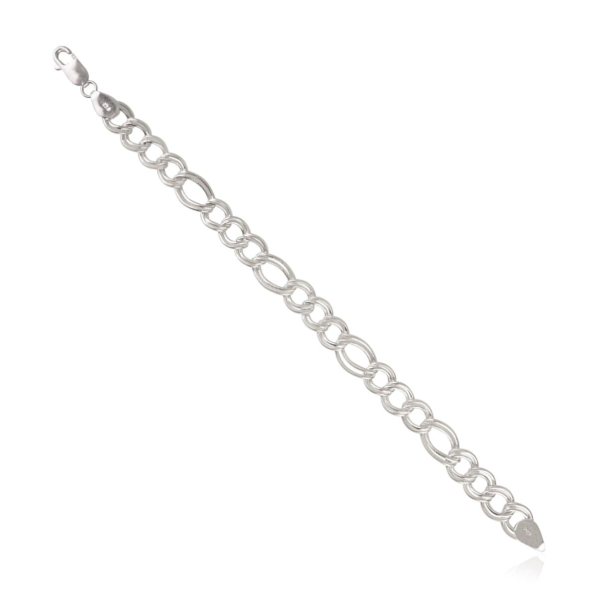 Sterling Silver Double Oval Link Chain Bracelet