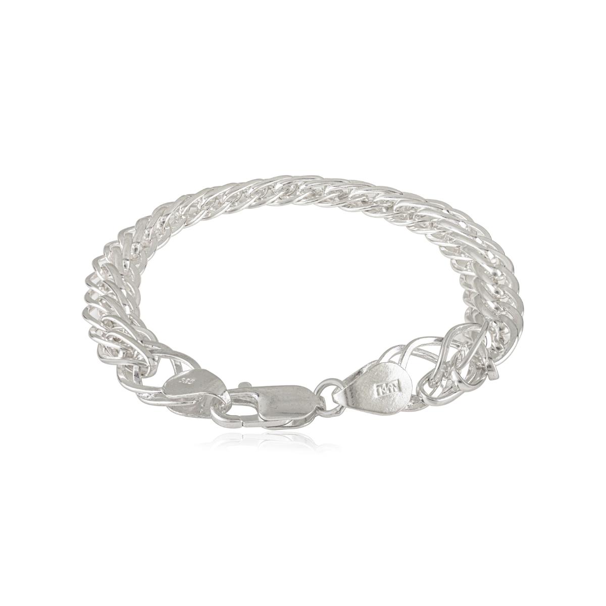 Sterling Silver Wide Woven Mesh High Polish Braided Chain Bracelet