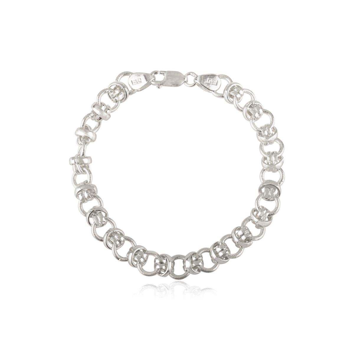 Chunky Silver Stardust Link Chain Bracelet