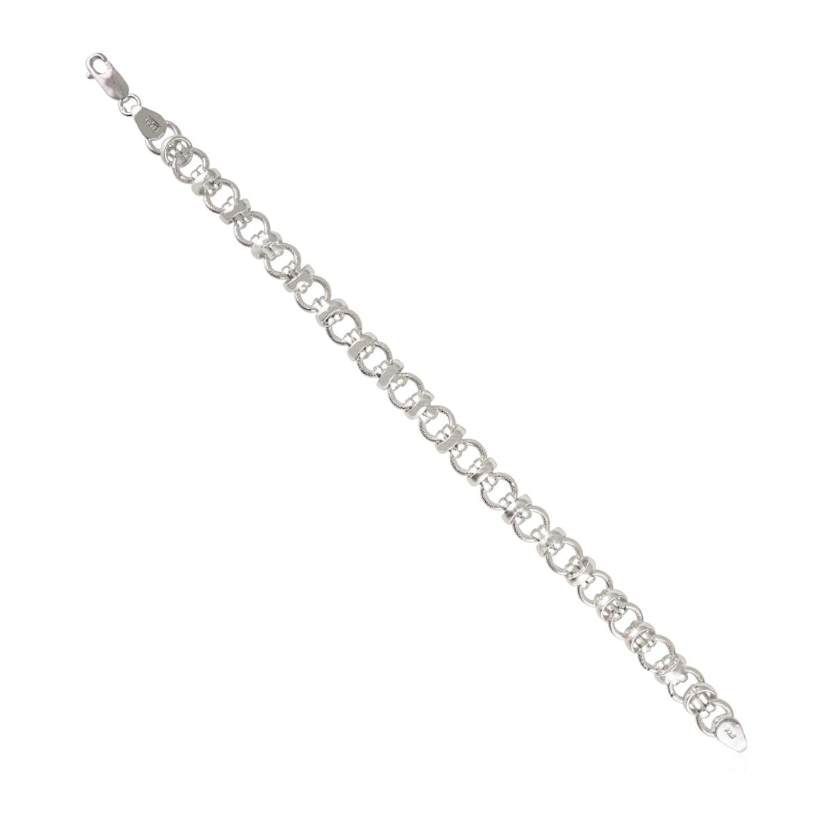 Chunky Silver Stardust Link Chain Bracelet