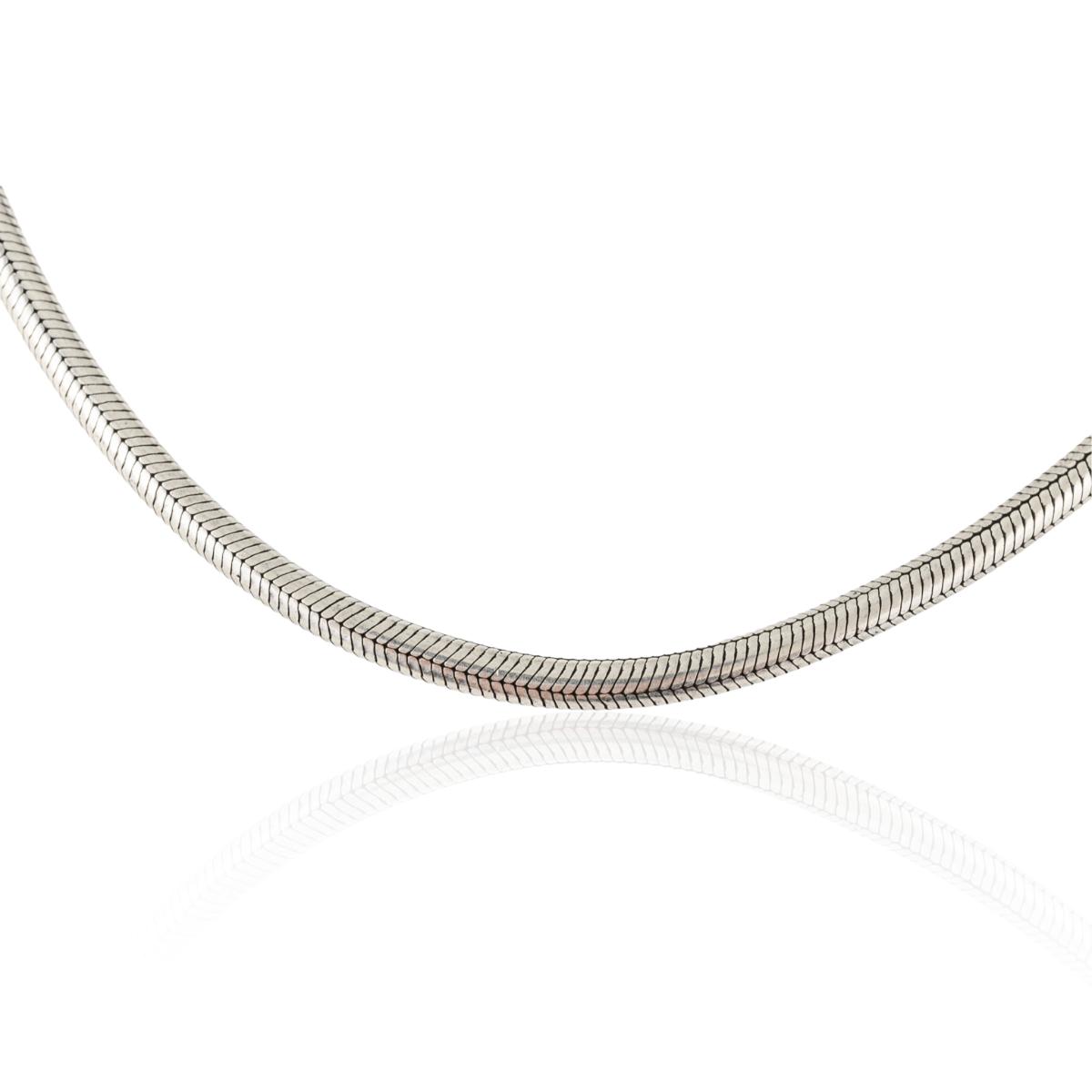 Sterling Silver Snake Unisex Chain Necklace with Decorative S-Hook