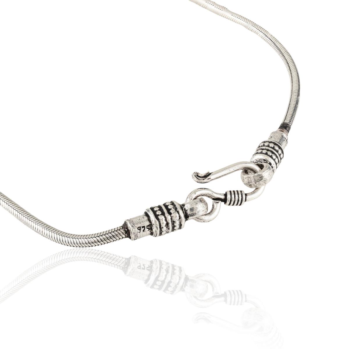Sleek Sterling Silver Square Unisex Snake Chain