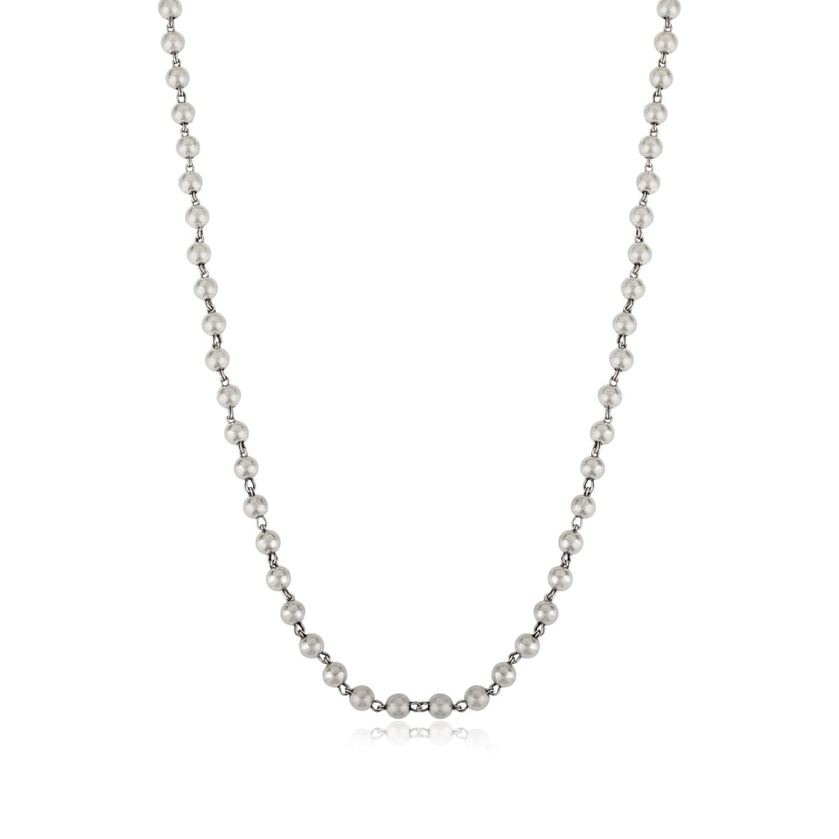 Sterling Silver Artisan Interlocking Unisex Link Chain Necklace