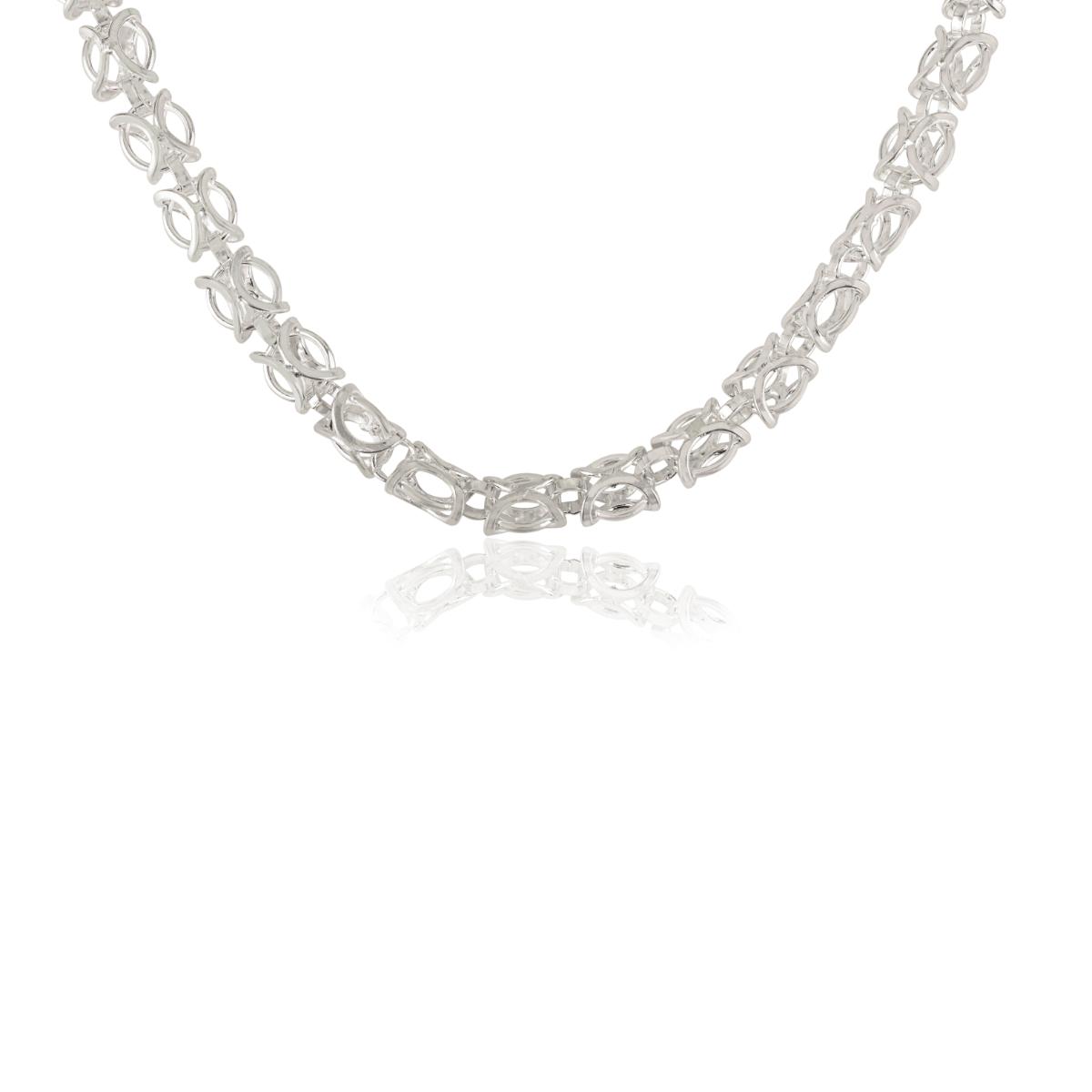 Sterling Silver Intricate Woven Unisex Chain Necklace