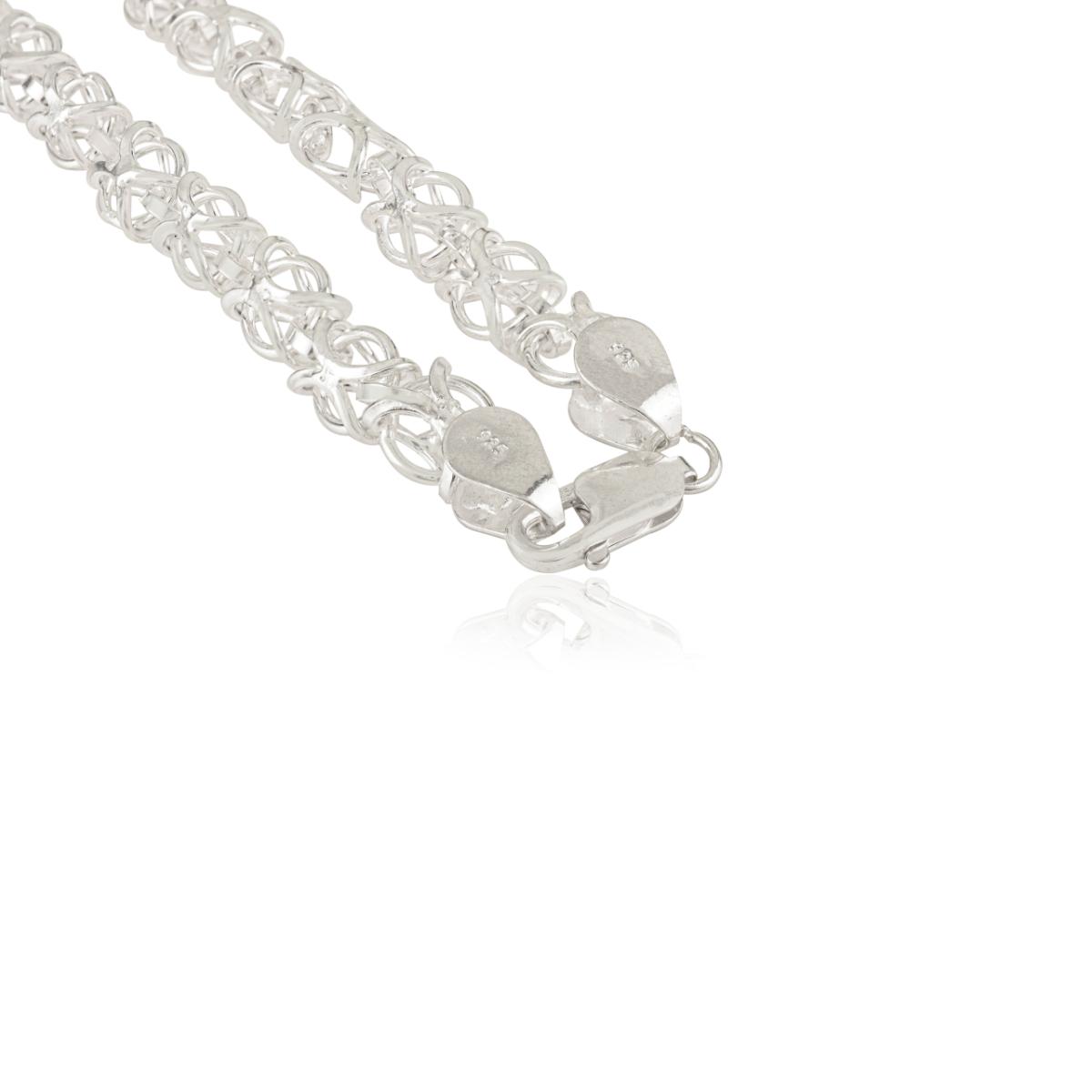 Sterling Silver Intricate Woven Unisex Chain Necklace