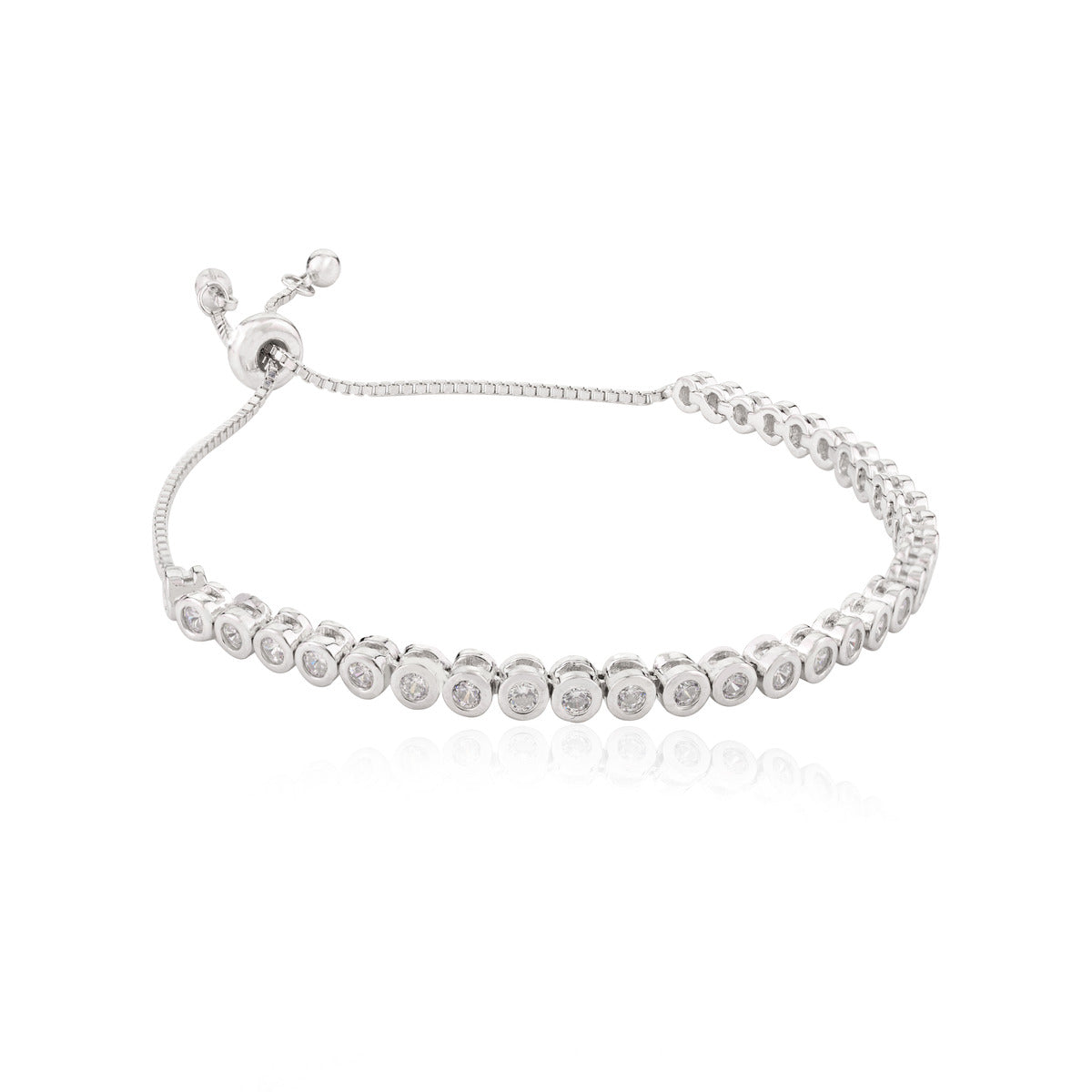 Dazzling CZ Diamond Bezel Settings Bracelet for Women