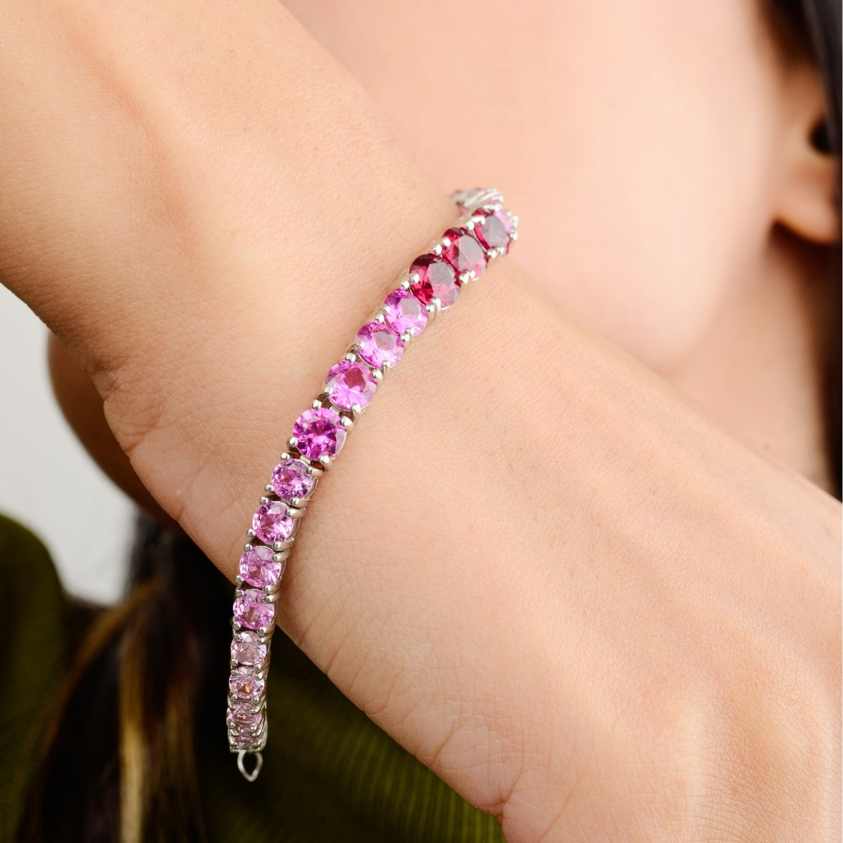 Sparkling Cz Diamonds Tennis Bracelet for Women