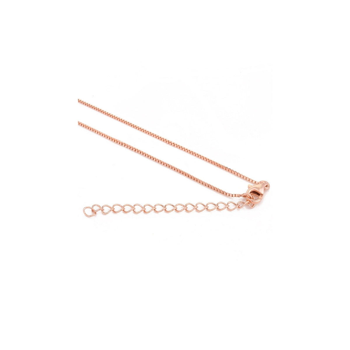 Stylish Rose Gold Bar Cz Diamonds Necklace in 925 Silver