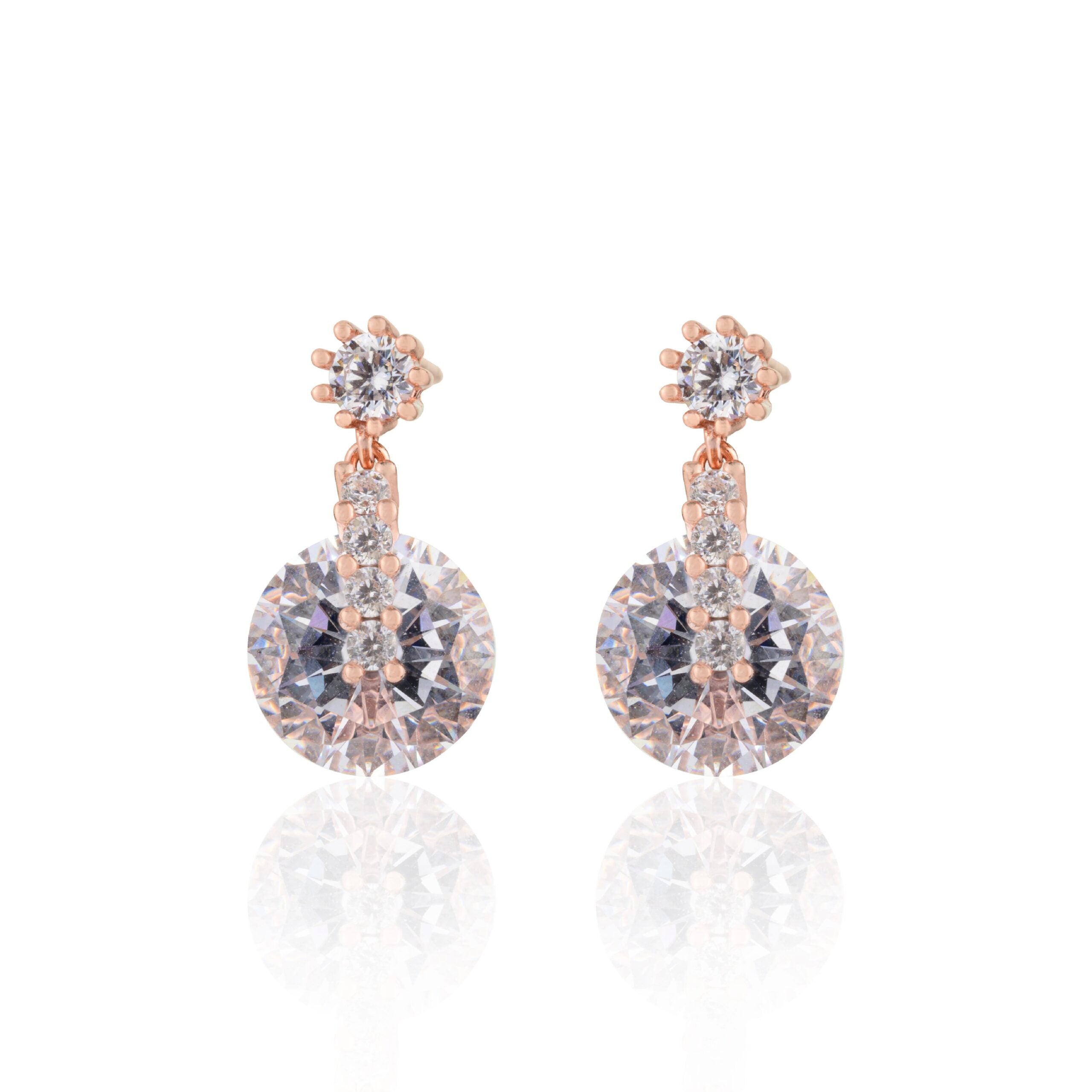 Spinner Earrings with Sparkling Movable Diamond