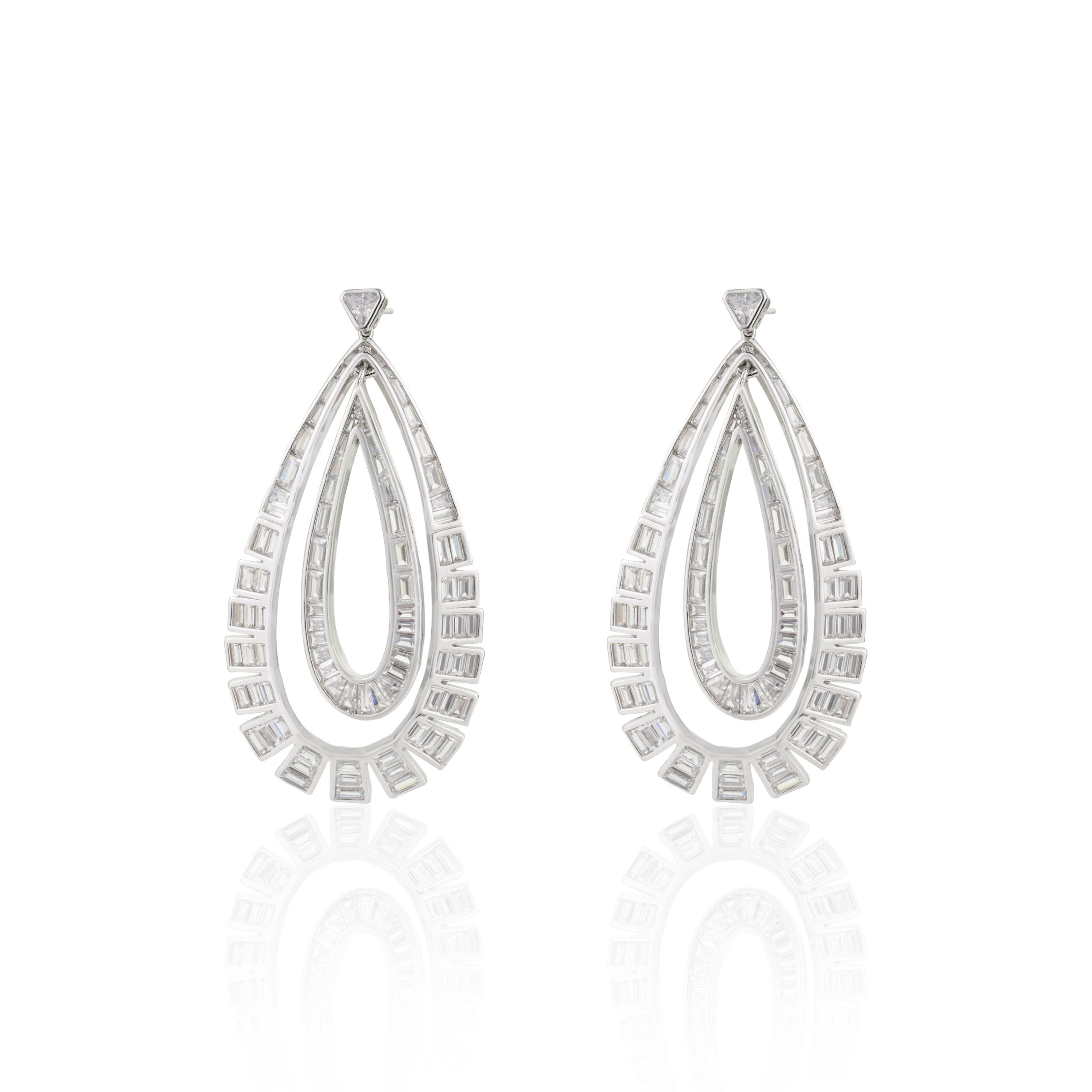 Unique Tear Drop Dangle Earrings for Wedding