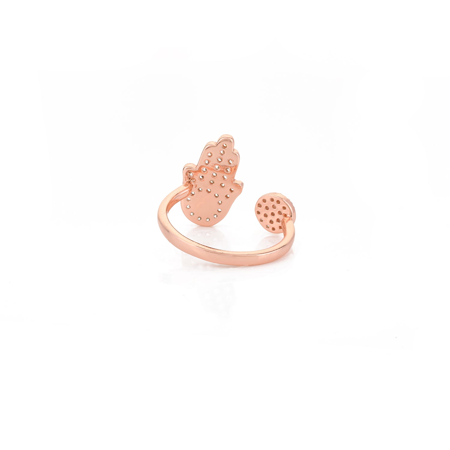 Rose gold Evil Eye Hamsa Ring