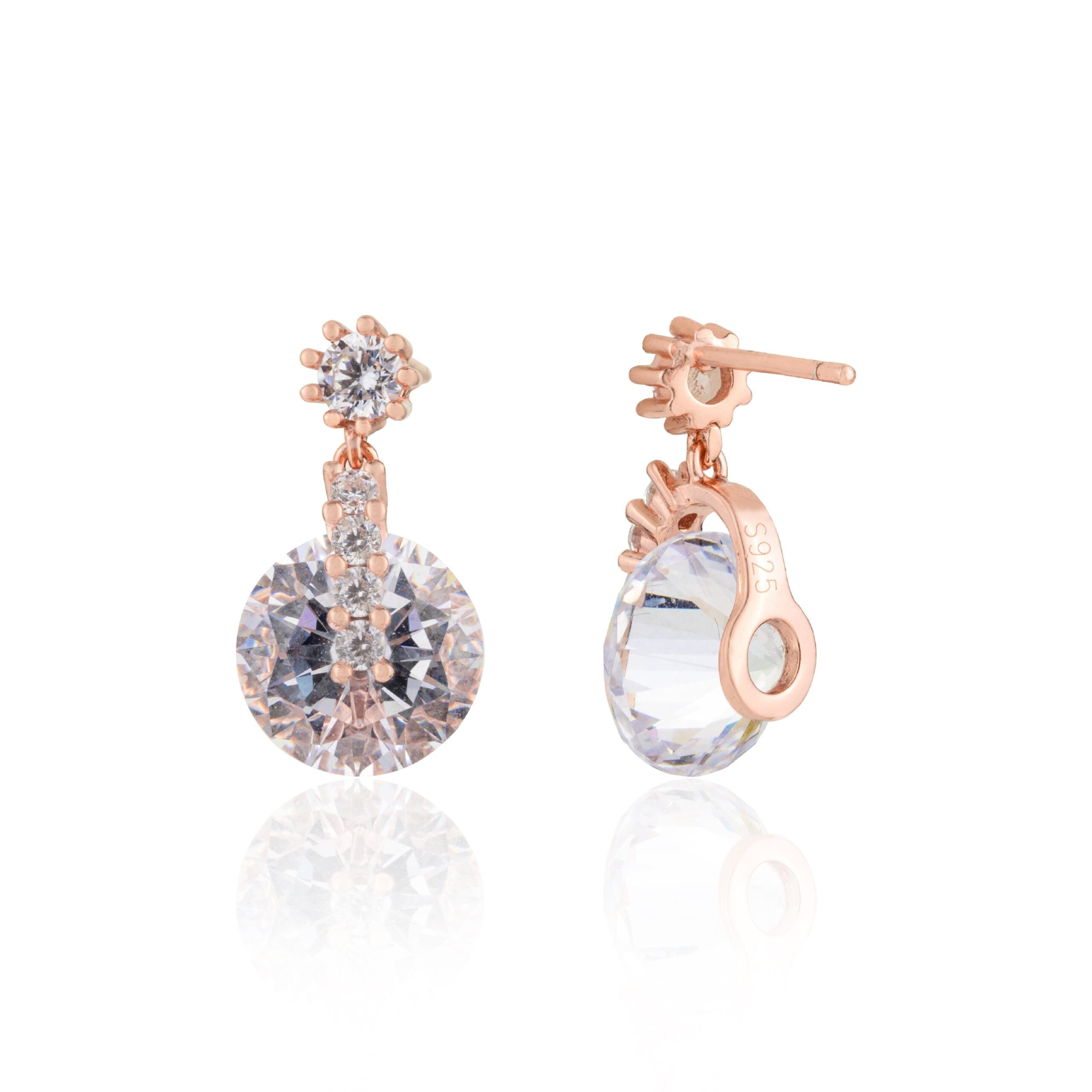 Spinner Earrings with Sparkling Movable Diamond