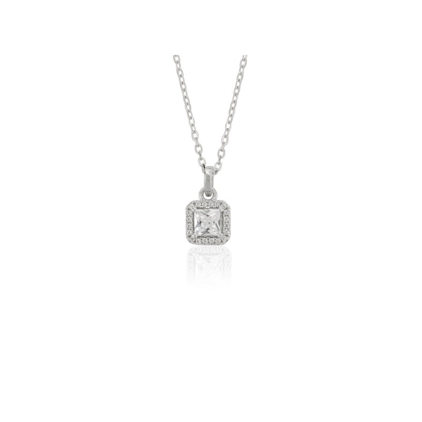 925 Silver Dainty Cz Diamond Necklace for Women